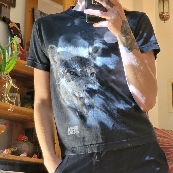 Other Animal Planet Youth Size Wolf Black Tshirt - S Size XS / US 0-2 / IT 36-38 - 3 Thumbnail