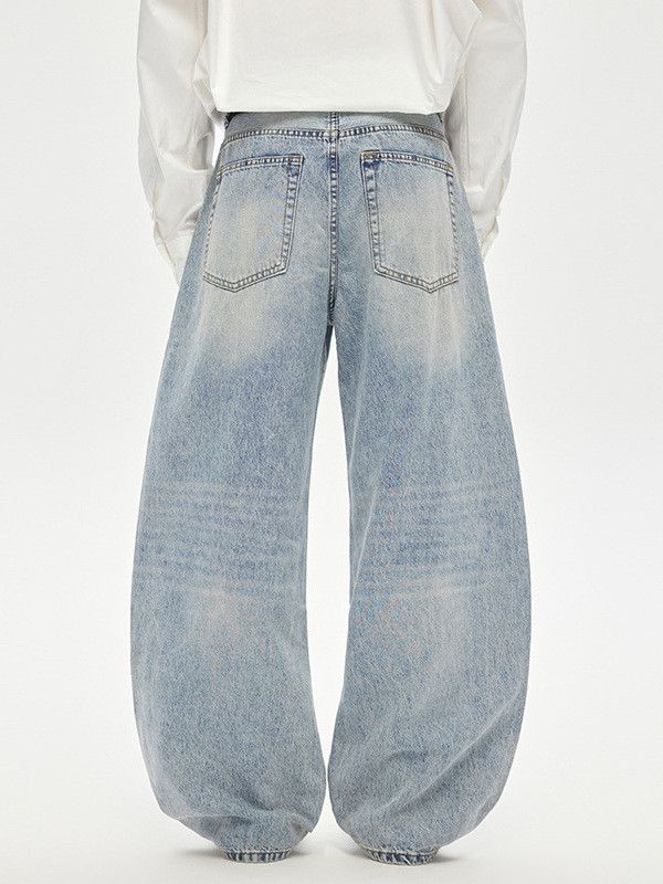 Vintage Men's American Distressed Whiskered Loose-Fit Jeans Size US 32 / EU 48 - 4 Thumbnail