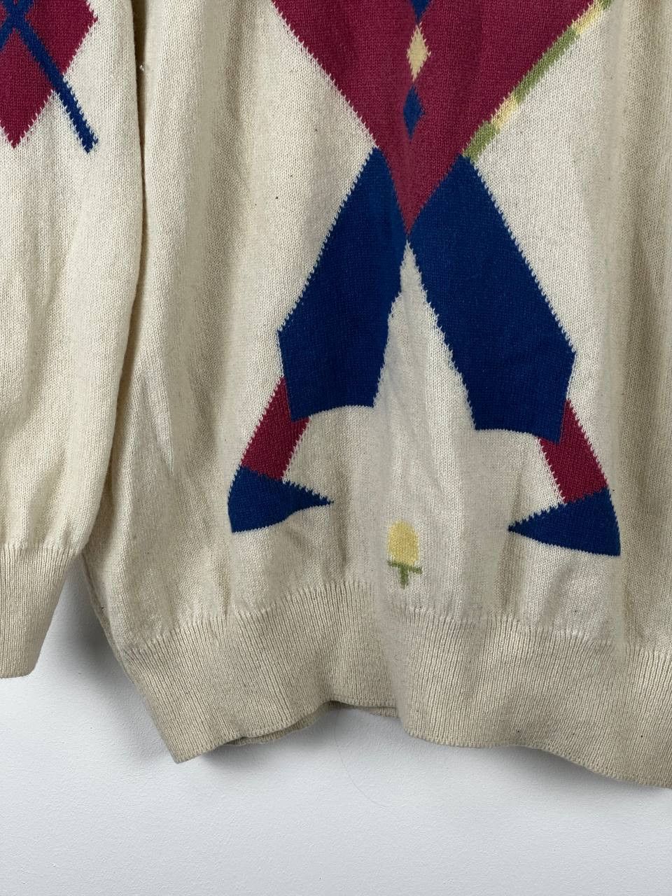 Pringle Of Scotland × Vintage Vintage Pringle Sports Pure Wool Abstract Geometric Sweater Size US L / EU 52-54 / 3 - 7 Thumbnail