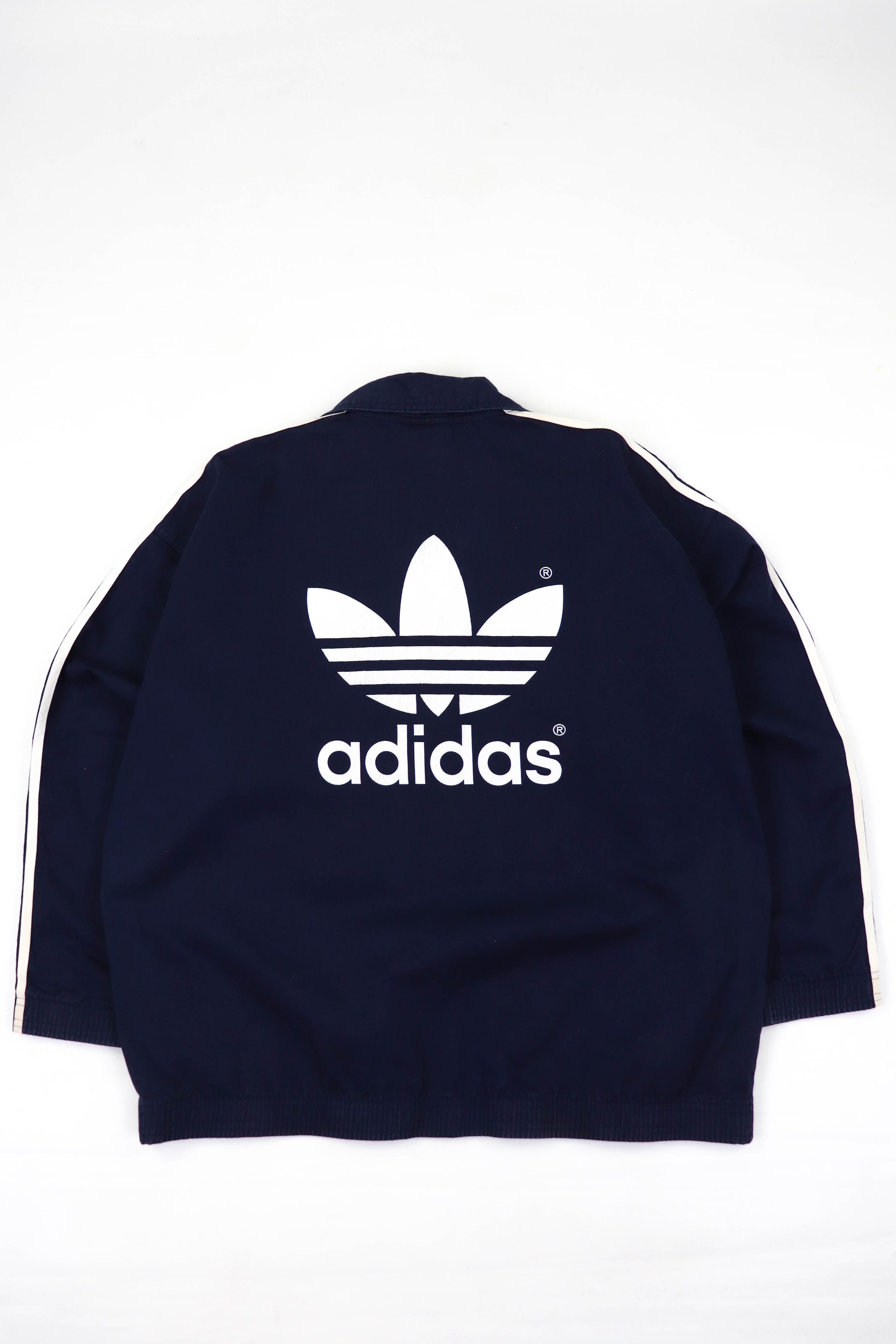 90s Vintage Adidas Big Logo Cotton Overhead Anorak Jacket