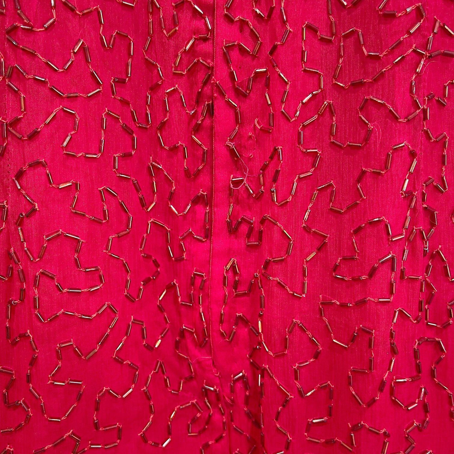Other × Vintage Laurence Kazar Beaded Sequin Halter Ball Gown Womens Medium Size M / US 6-8 / IT 42-44 - 4 Thumbnail