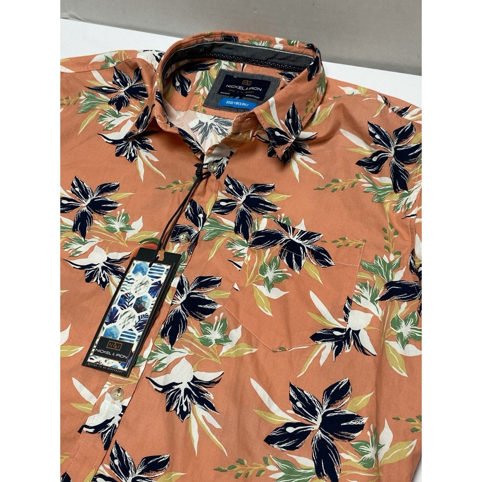 Other Nickel & Iron Shirt Large Men Coral Button Down Sz XL NEW!! Size US XL / EU 56 / 4 - 1 Thumbnail