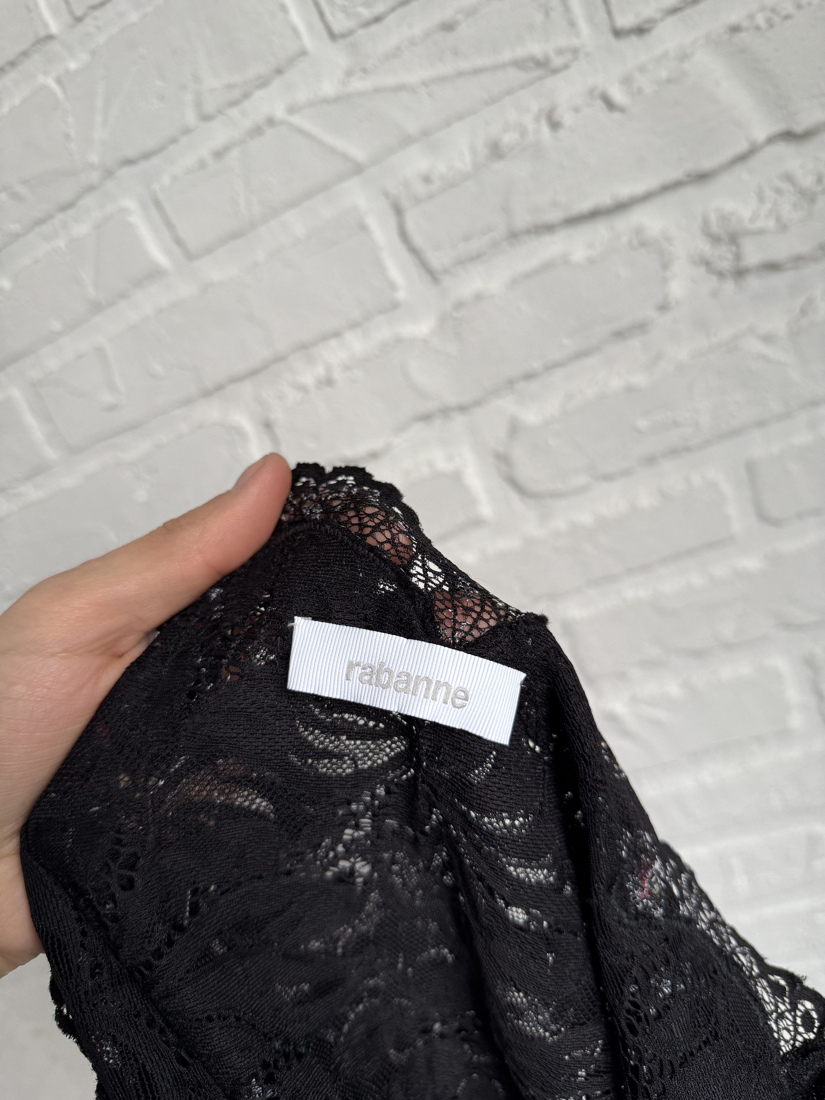 Paco Rabanne Rabanne Floral Lace Top & Skirt Set Black Size XS / US 0-2 / IT 36-38 - 10 Thumbnail