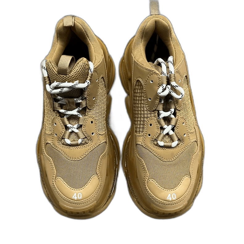 Balenciaga Balenciaga Beige Low-Top Dad Sneakers Size 40 Size US 7 / EU 40 - 1 Thumbnail