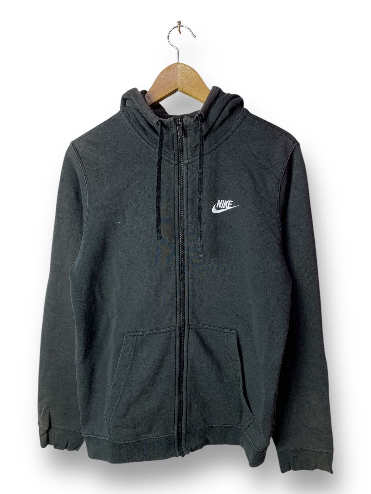Nike 🔥Nike Small Swoosh Hoodie Zipper Sweater Sweatshirt Size US S / EU 44-46 / 1 - 1 Thumbnail
