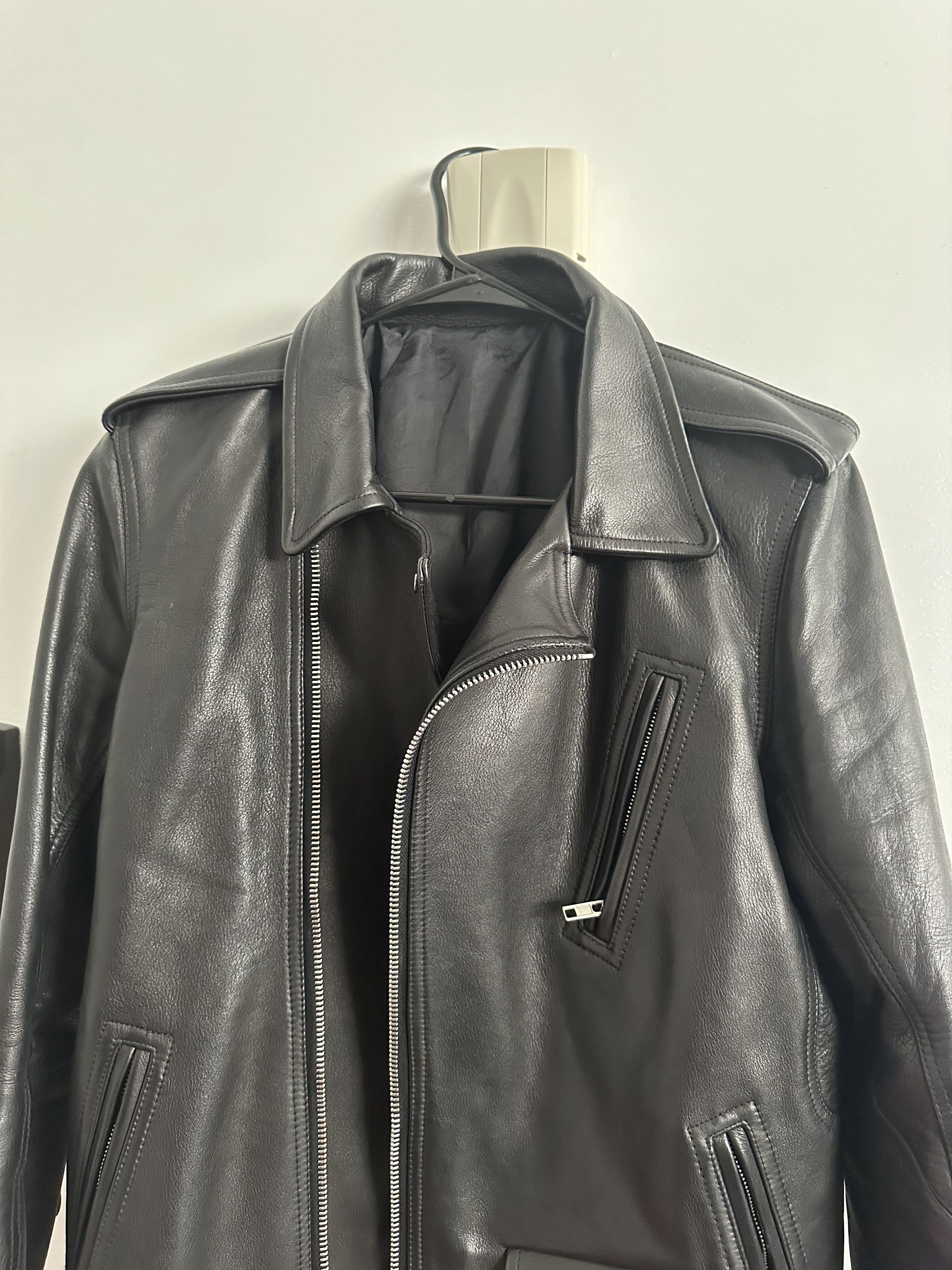 Rick Owens Stooges Biker Heavy Calf Leather Jacket