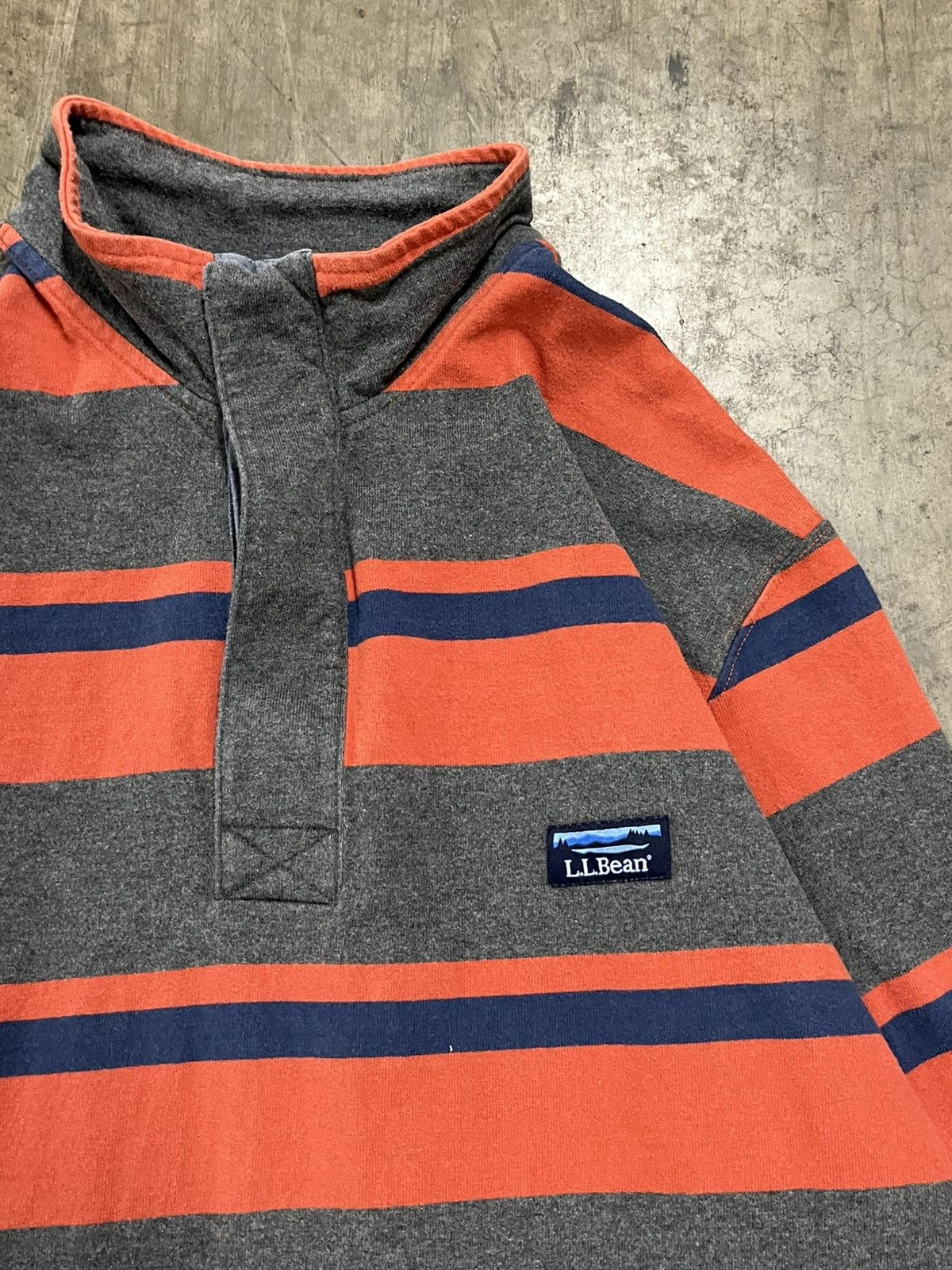 L.L. Bean × Vintage LL bean stripped rugby shirt vintage streetwear preppy rare Size US XL / EU 56 / 4 - 6 Thumbnail
