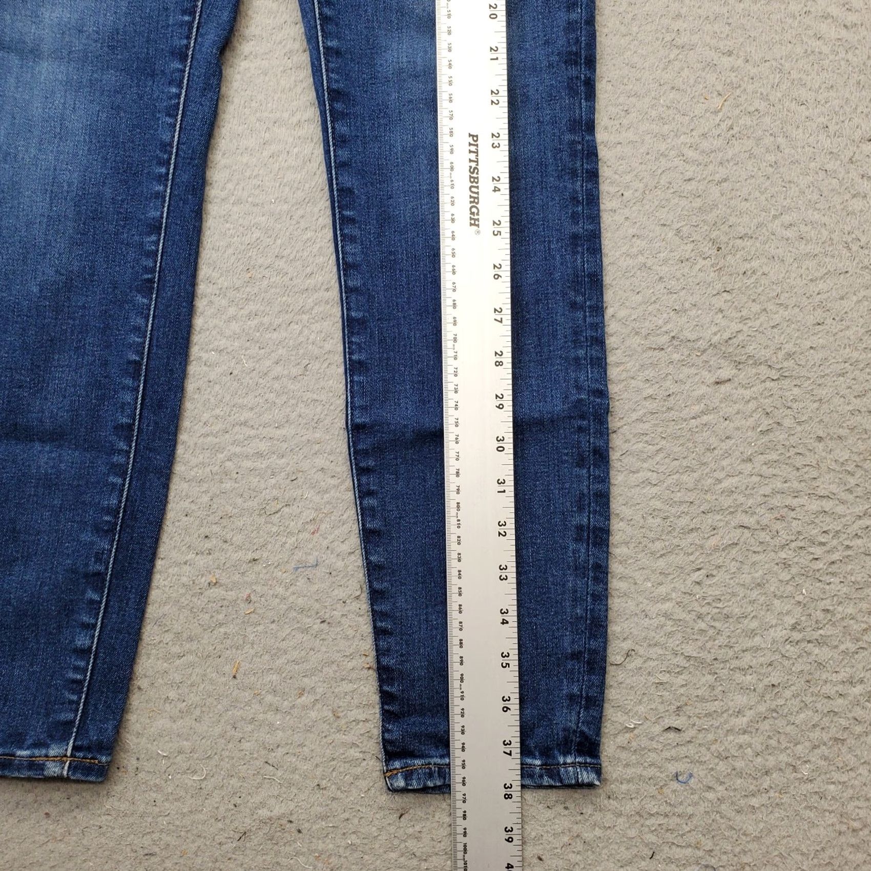 Madewell Madewell Whiskered Skinny Jeans Women's 27 Blue Denim High Rise Slim Fit Size 27" / US 4 / IT 40 - 3 Thumbnail