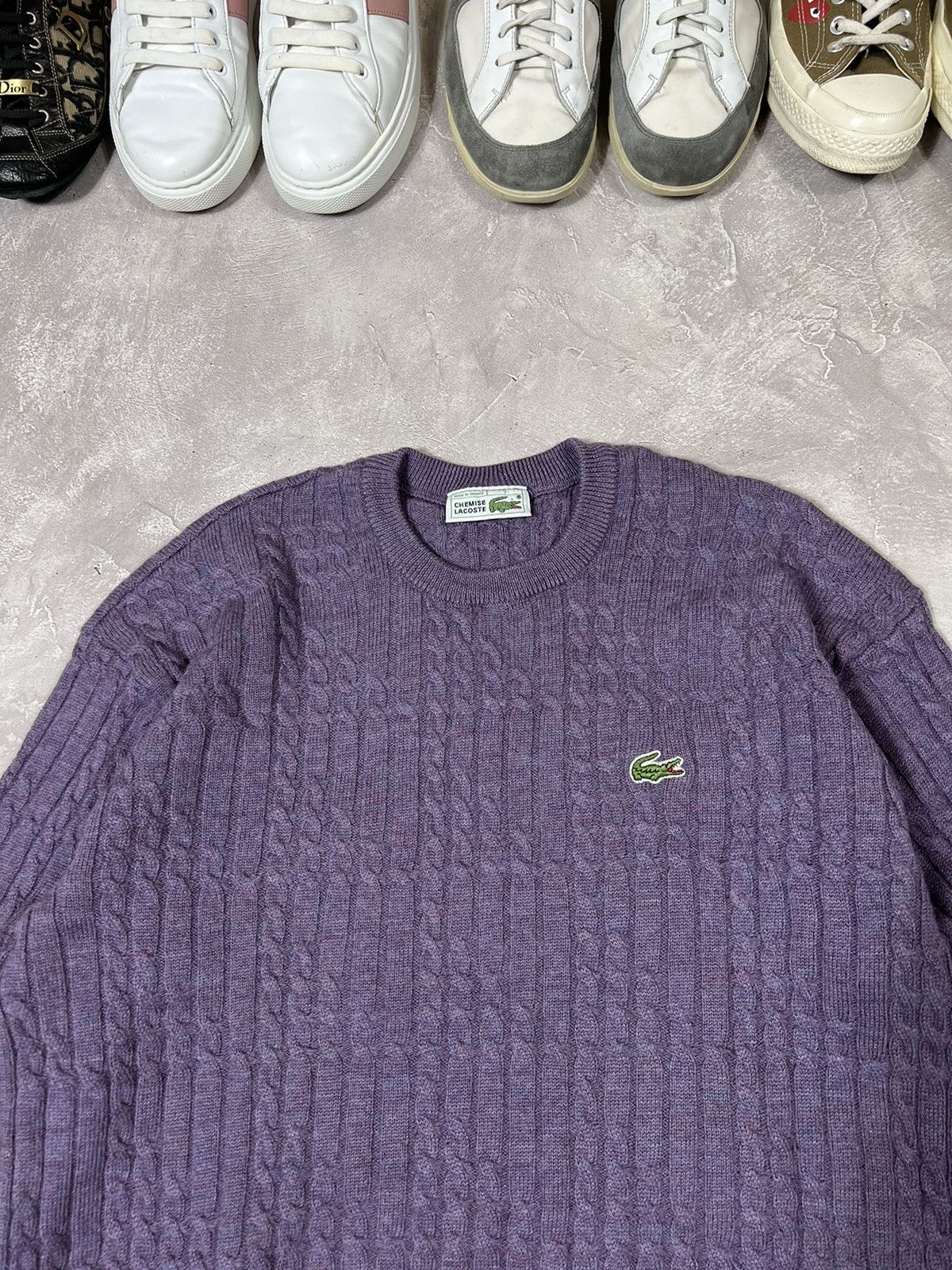 Lacoste Vintage Y2k Lacoste Lana Wool Knit Sweater Size US XL / EU 56 / 4 - 3 Thumbnail