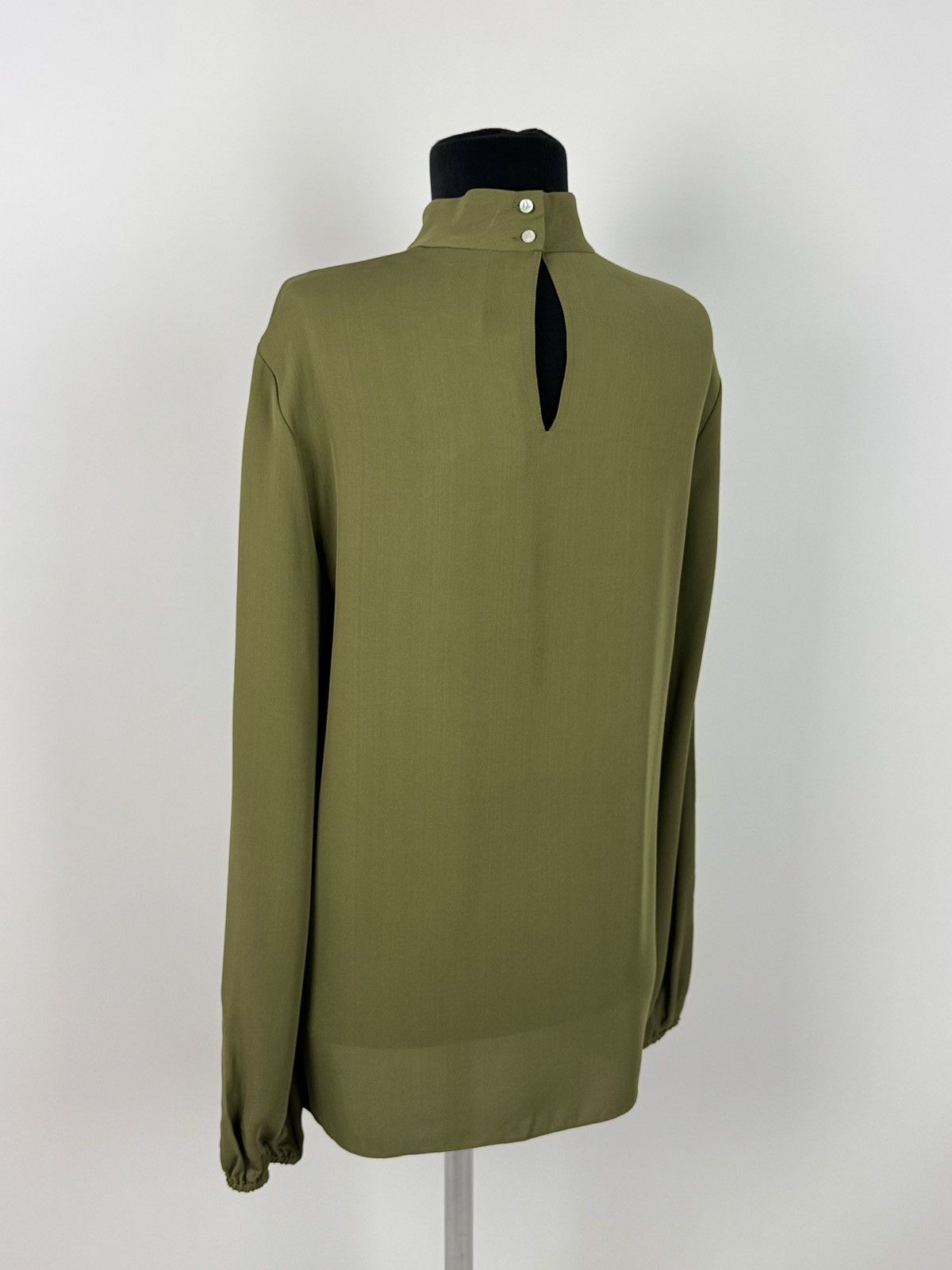 Theory NWT Theory Mock Neck Silk Blouse Top Long Sleeve Size L / US 10 / IT 46 - 2 Thumbnail