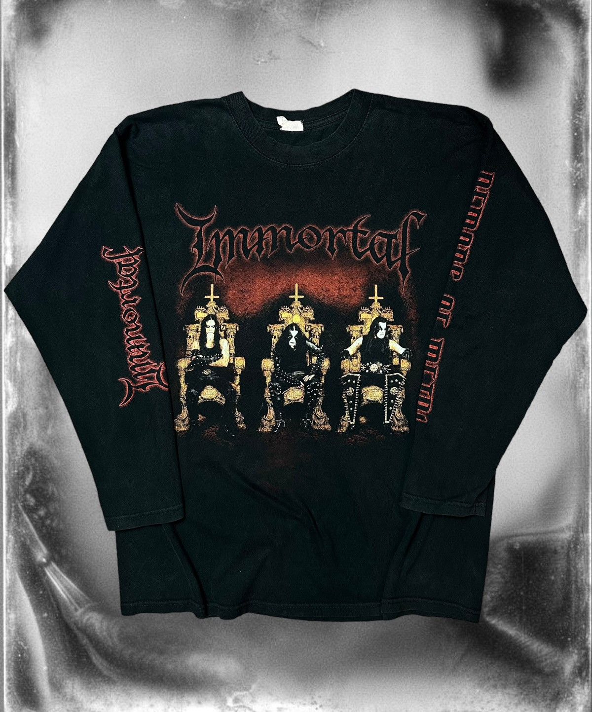 Image of Band Tees x Rock T Shirt Vintage 90’S Immortal “Demons Of Metal” Long Sleeve Tee in Black (Size XL)