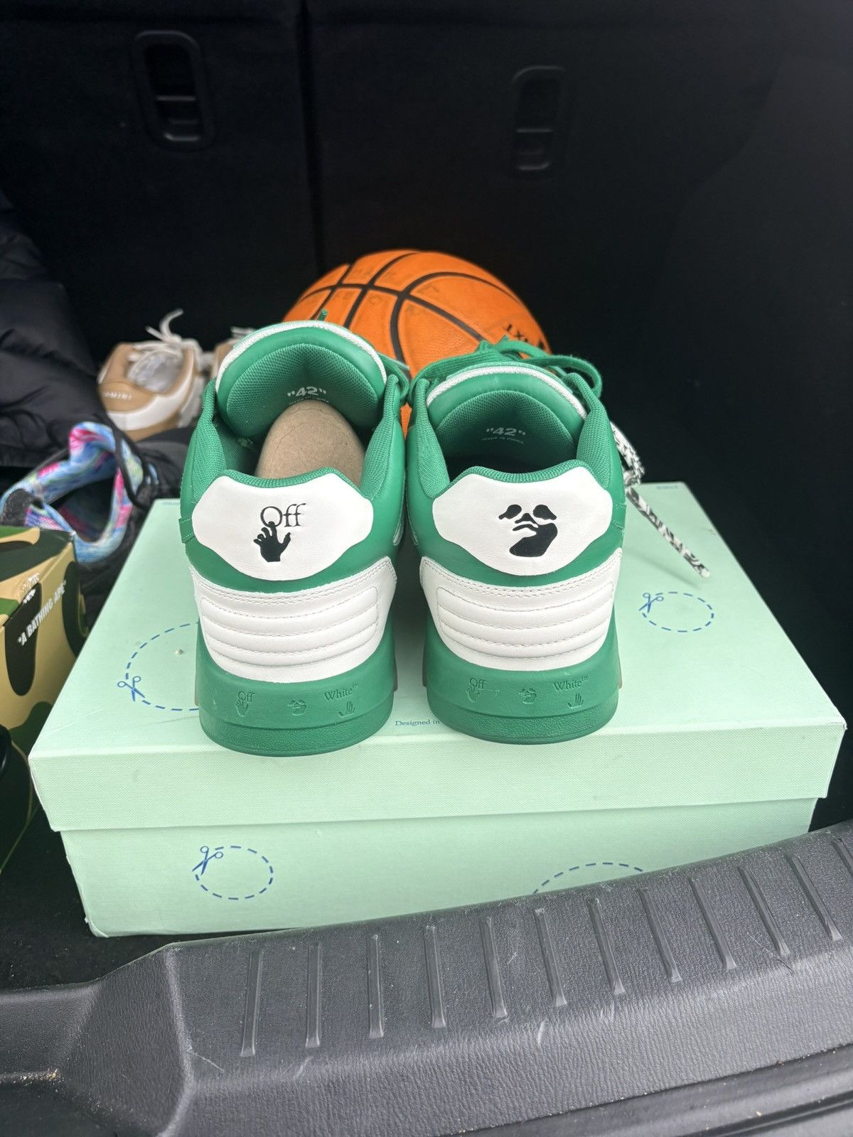 Off-White OFF-WHITE Out of Office Low Top Green Dirty White Size US 9 / EU 42 - 5 Thumbnail