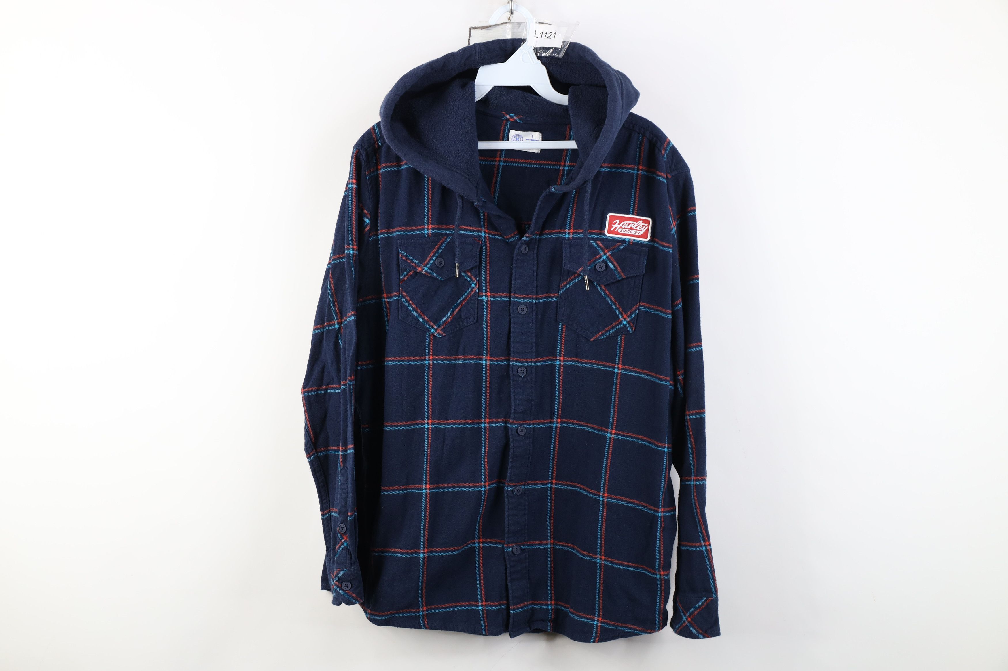 Hurley Vintage Hurley Surfing Flannel Button Shirt Jacket Jac Shirt Size US L / EU 52-54 / 3 - 1 Thumbnail