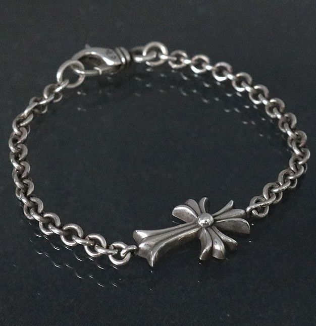 image of Chrome Hearts Cross Bracelet in Silver, Men's