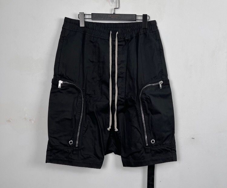 Pre-owned Rick Owens Double Zipper Shorts In Black