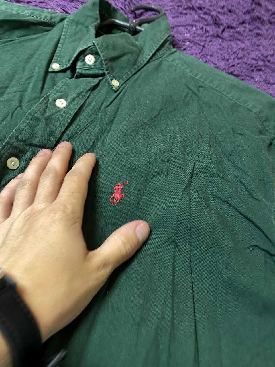 Ralph Lauren Avant-Garde Y2K Ralph Lauren shirt green logo Vintage Size US L / EU 52-54 / 3 - 7 Thumbnail