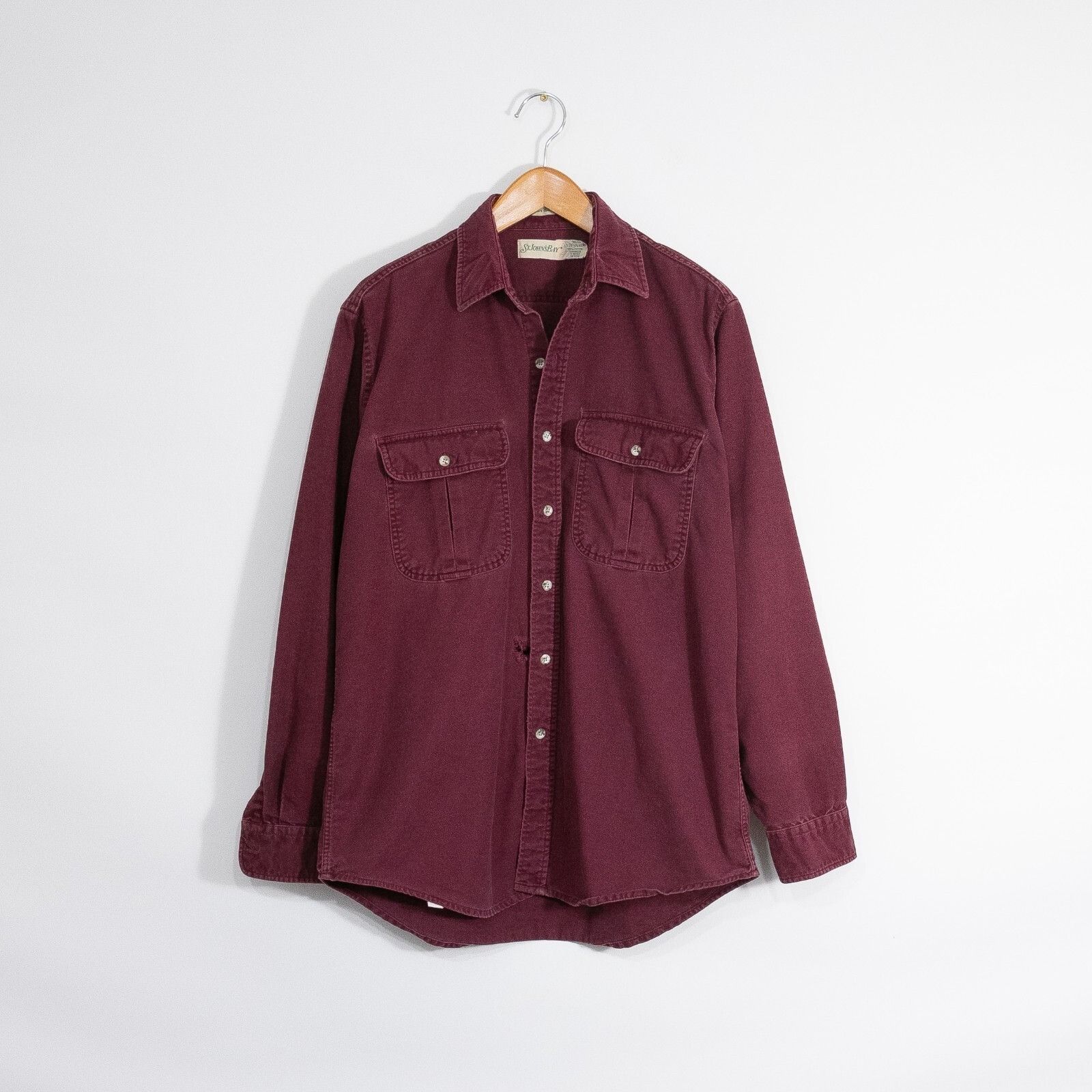 Vintage Vintage St Johns Bay Chamois Button Up Mens Large Tall Size US XL / EU 56 / 4 - 1 Thumbnail