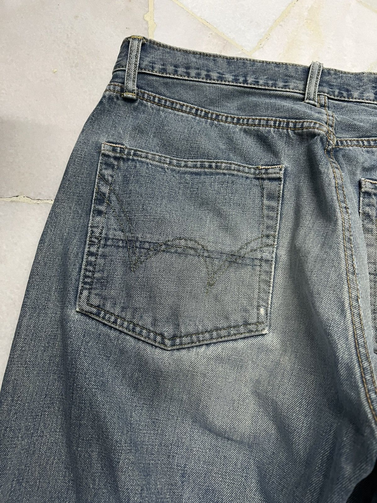 Edwin 💥Baggy💥Vintage Edwin 505 Distressed Selvedge Faded Jean Size US 32 / EU 48 - 17 Thumbnail