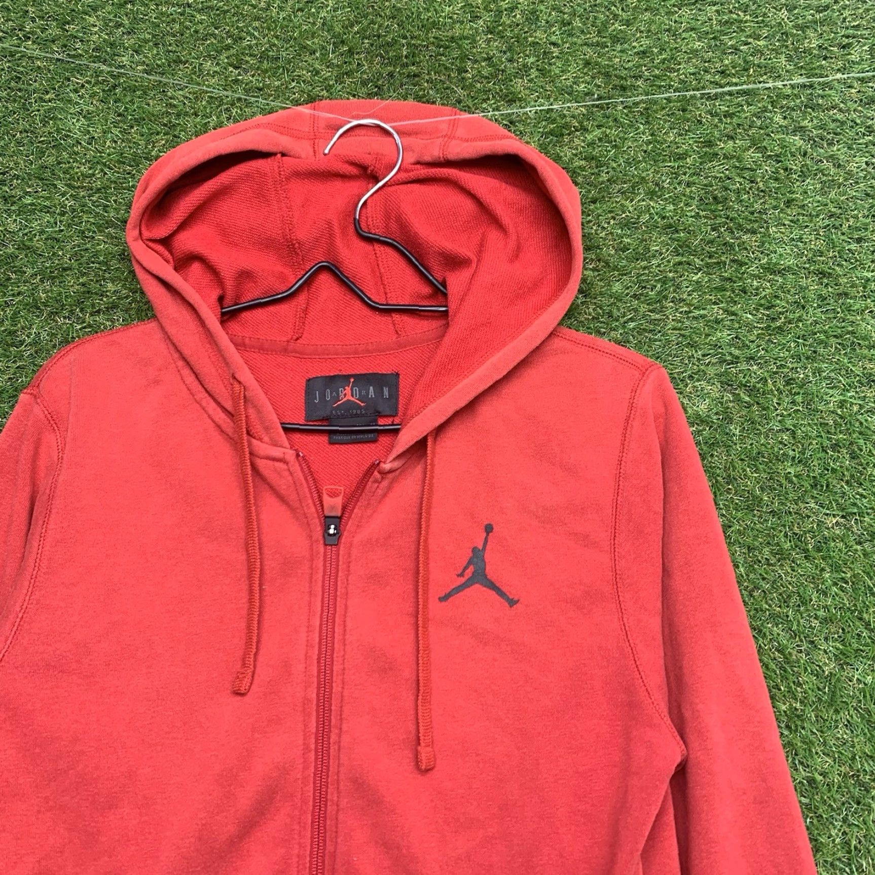 Jordan Brand Jordan Hoodie Mens XS 23 Logo Jumpman Sportswear Zip Hooded Fleece Red Nike Air Basketball Winter All Seasons Casual Mens XS Size US XS / EU 42 / 0 - 3 Thumbnail