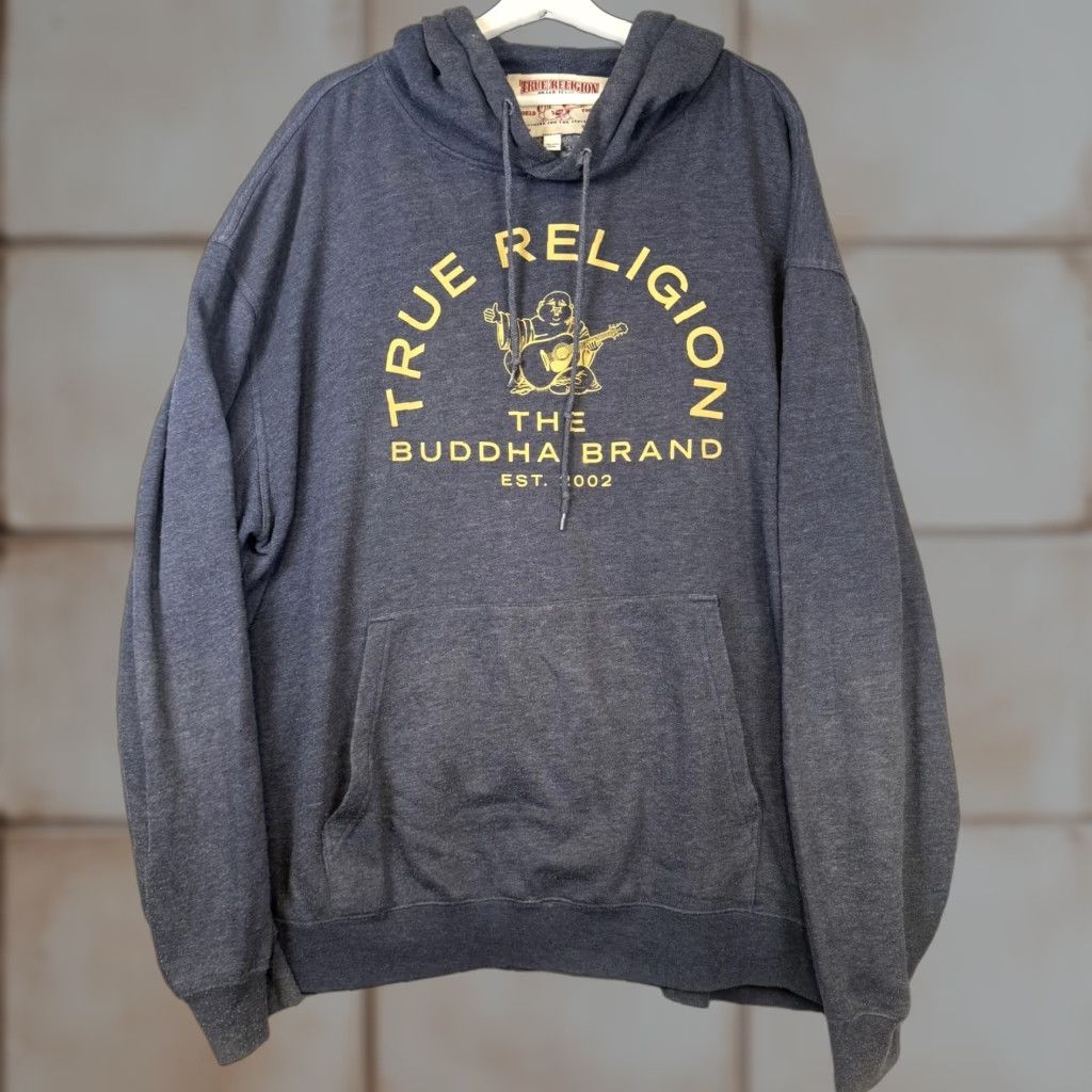 True Religion True Religion Buddha Logo Men's XXL Hoodie Navy Blue Sweatshirt Pullover Size 2XL/XXL Regular Size US XXL / EU 58 / 5 - 1 Thumbnail