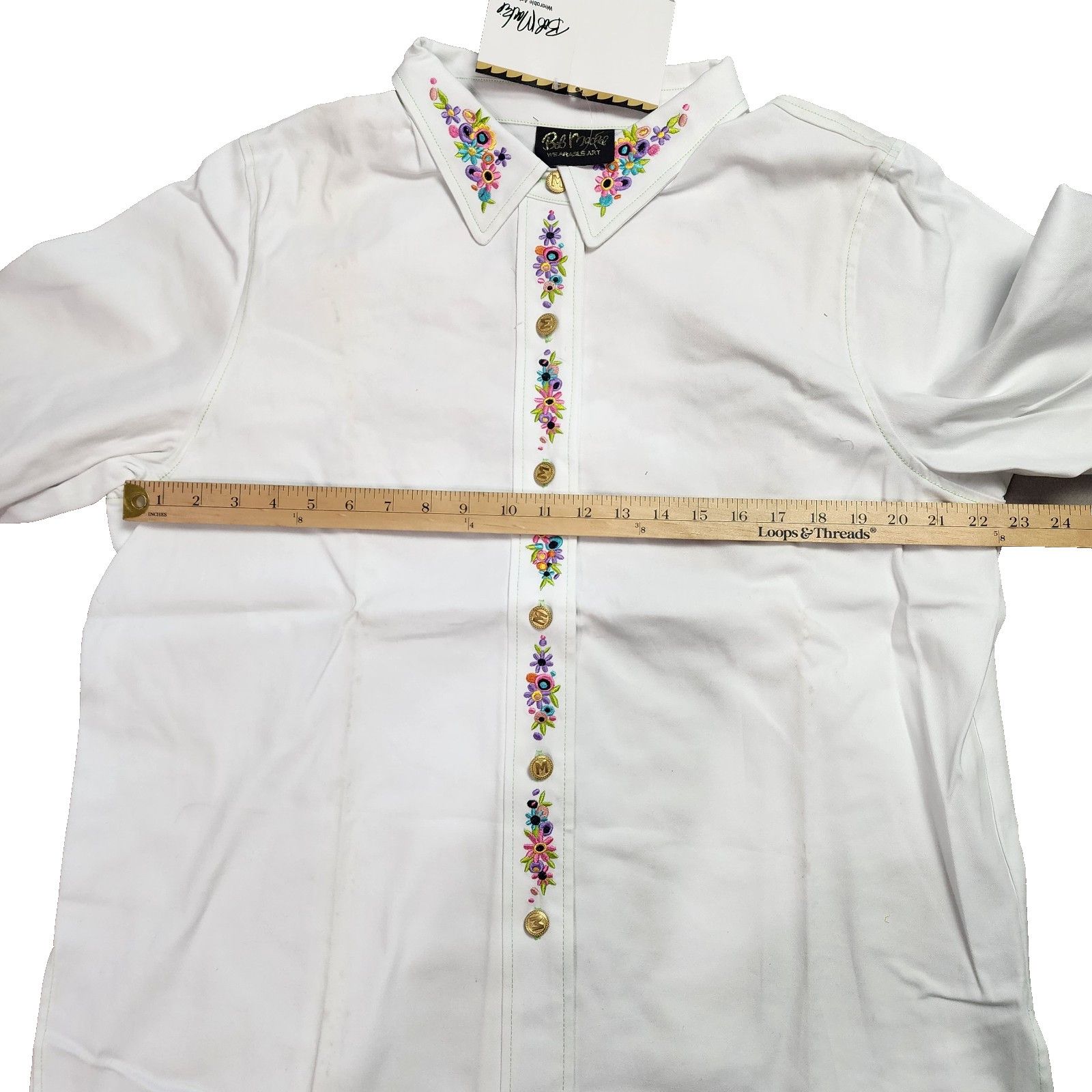 Bob Mackie Bob Mackie Embroidered Top/Coat Women XL White Maypole Size XL / US 12-14 / IT 48-50 - 4 Thumbnail