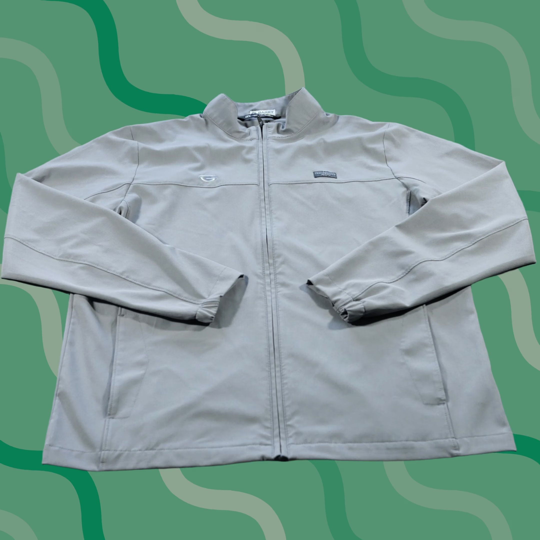 TravisMathew Travis Mathew Jacket Mens Large Gray Crystal Cove 2.0 Golf Full Zip Windbreaker Lightweight Size US L / EU 52-54 / 3 - 1 Thumbnail