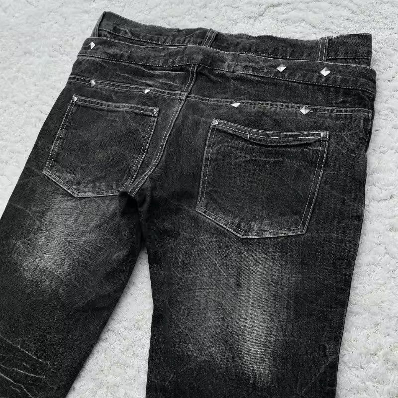 Jean Grunge Design Retro Flared Washed Y2k Jeans Pants Size US 36 / EU 52 - 5 Thumbnail