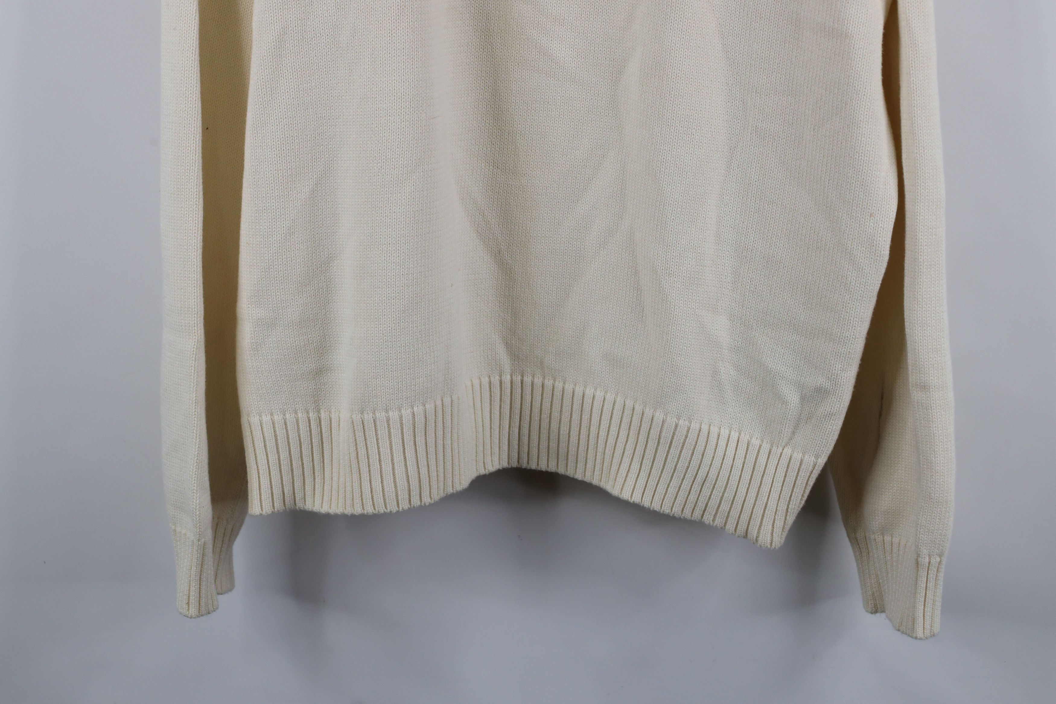 Ralph Lauren Vintage 90s Ralph Lauren Half Zip Pullover Sweater Cream Size US XXL / EU 58 / 5 - 3 Thumbnail