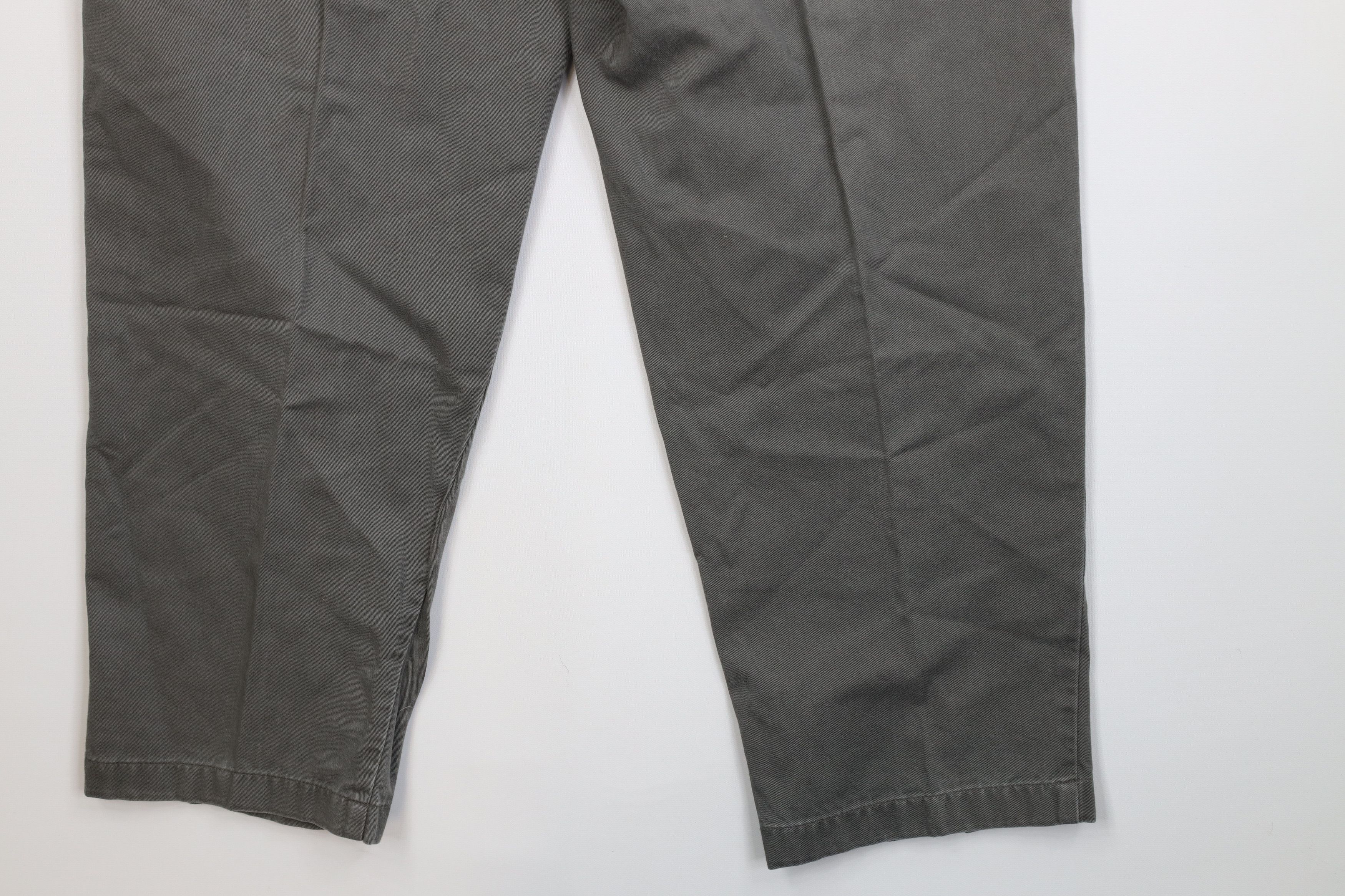 Eddie Bauer Vintage 90s Eddie Bauer Fit Wide Leg Chino Pants Green Size US 32 / EU 48 - 13 Thumbnail