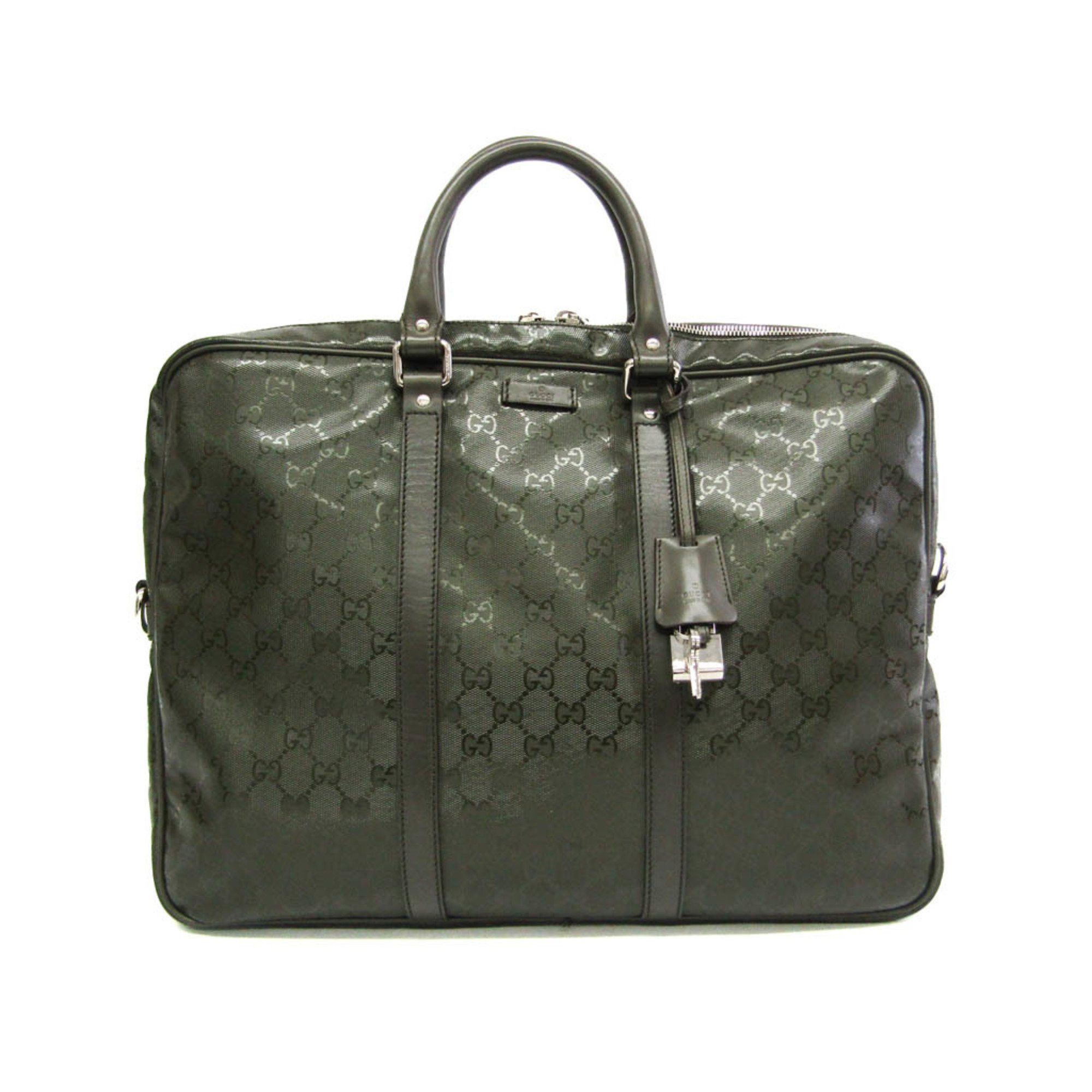 Gucci Gg Imprimé Khaki Canvas Briefcase Bag (Pre-Owned) Size ONE SIZE - 1 Thumbnail