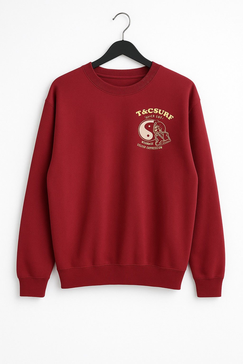 Vintage Vintage T&C Surf “Since 1971” Maroon Sweatshirt Hawaii Surf Size US L / EU 52-54 / 3 - 2 Thumbnail