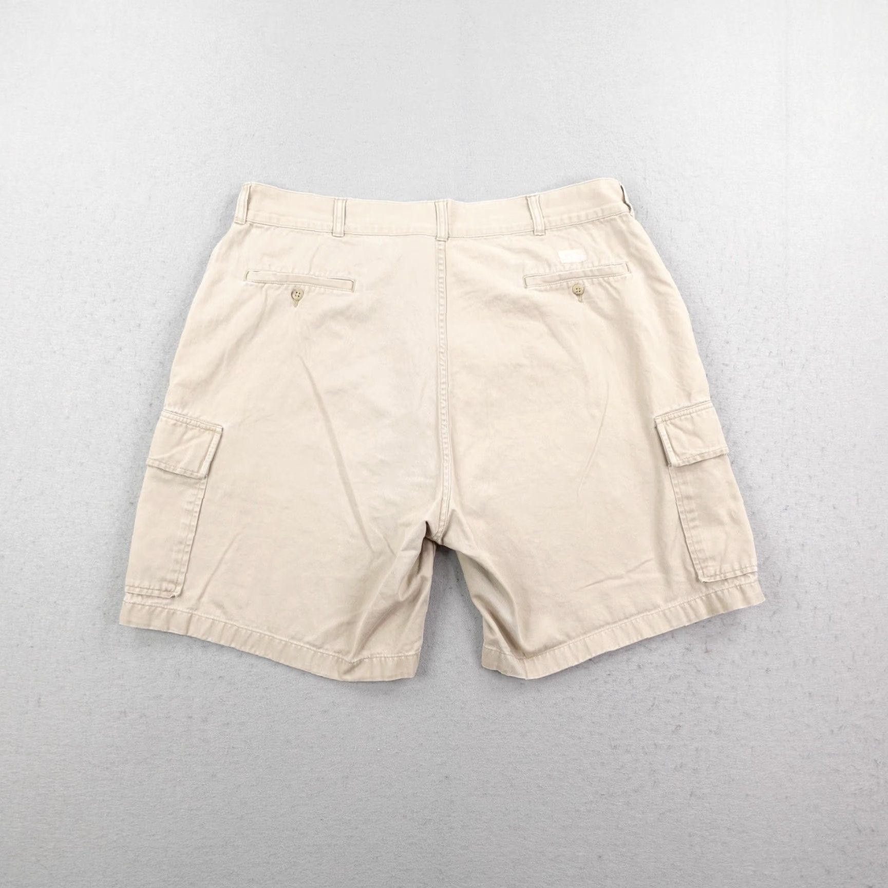 Polo Ralph Lauren VINTAGE Polo Ralph Lauren Shorts Cargo Men 40 Beige Cotton Belted Utility Cargo Shorts 9in Inseam Mens Size US L / EU 52-54 / 3 - 5 Thumbnail