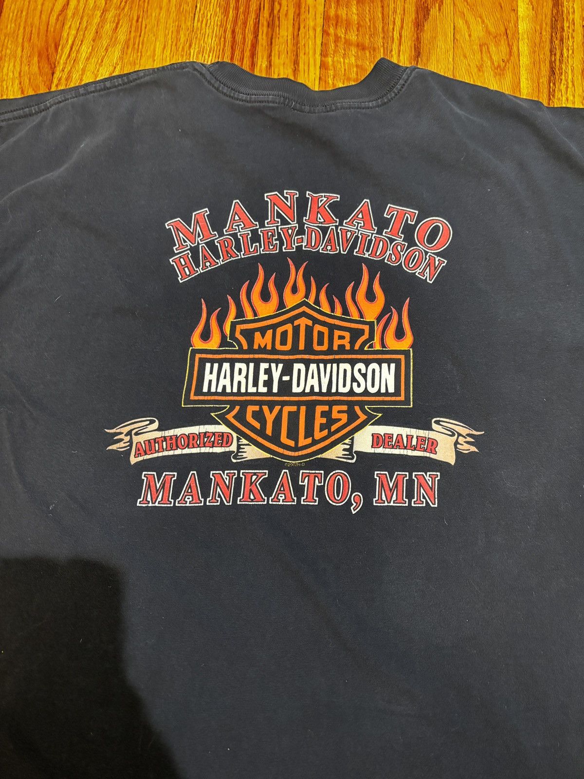 Harley Davidson Vintage 2002 Harley-Davidson Black XL Flames Graphic Size US XL / EU 56 / 4 - 3 Thumbnail