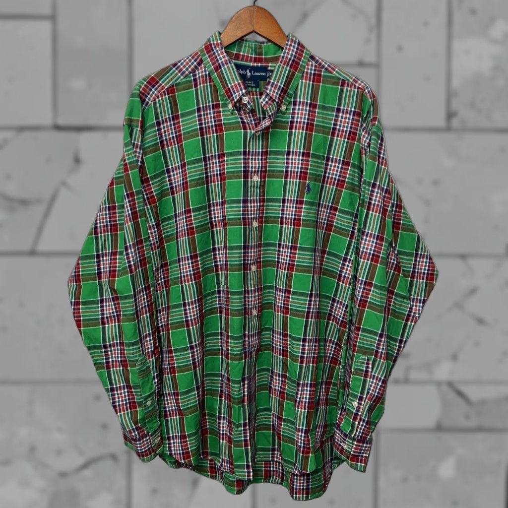 Ralph Lauren Ralph Lauren Green Plaid Button-Up Shirt Mens XL Long Sleeve Size US XL / EU 56 / 4 - 1 Thumbnail