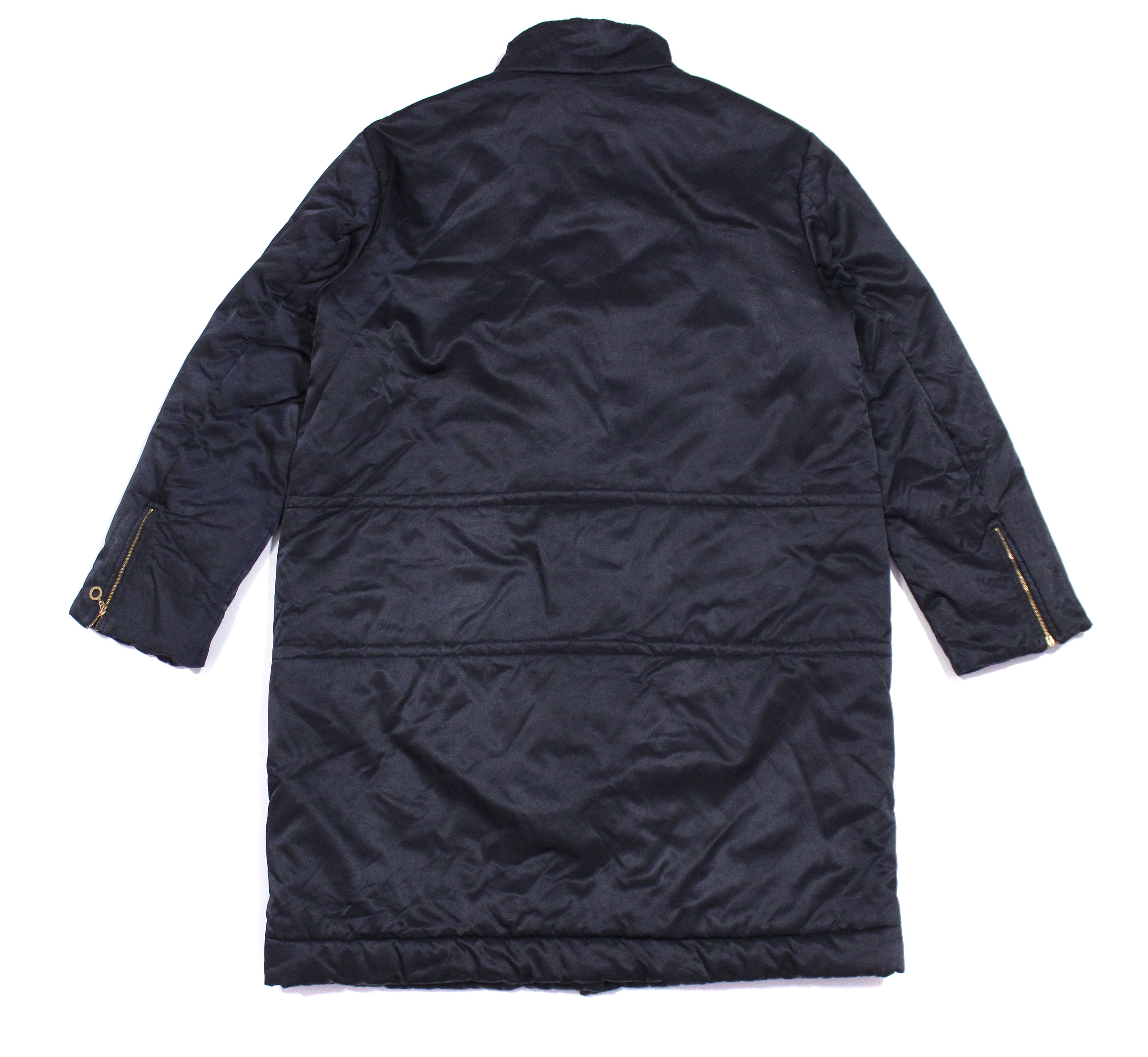 Versace 90S Nylon Long Soft Jacket Vintage Size L / US 10 / IT 46 - 2 Thumbnail
