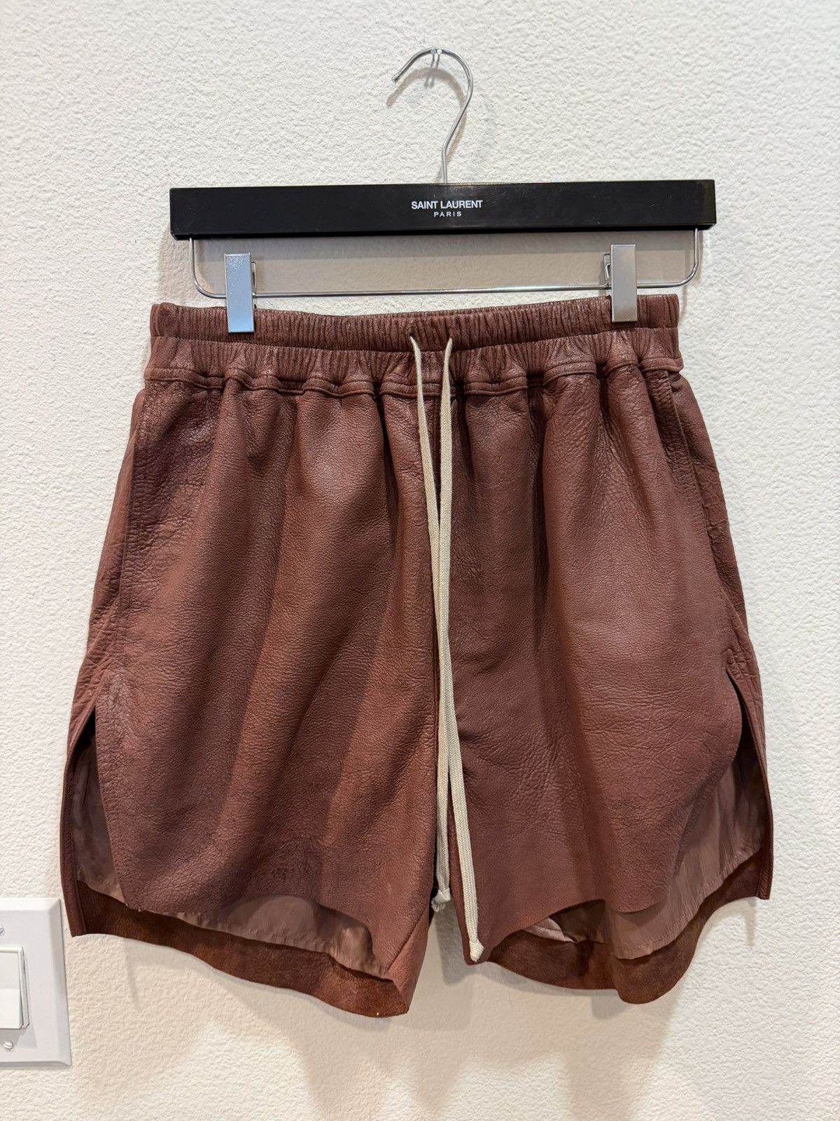 Rick Owens FW24 Blistered Lambskin Leather Boxer Shorts 44 Size US 30 / EU 46 - 1 Thumbnail