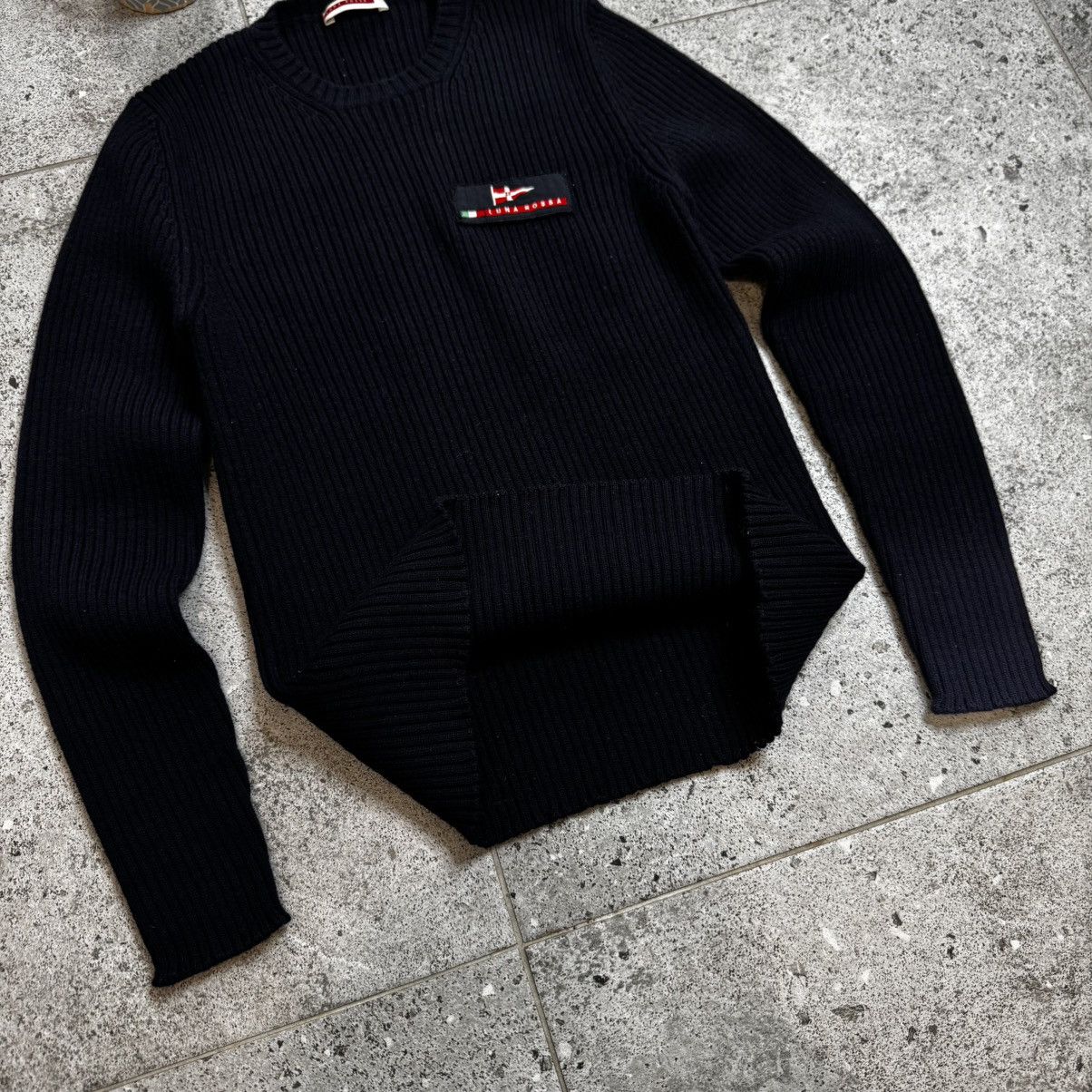 Prada Prada Luna Rossa Vintage Ribbed Navy Wool Men's Sweater Size US M / EU 48-50 / 2 - 3 Thumbnail