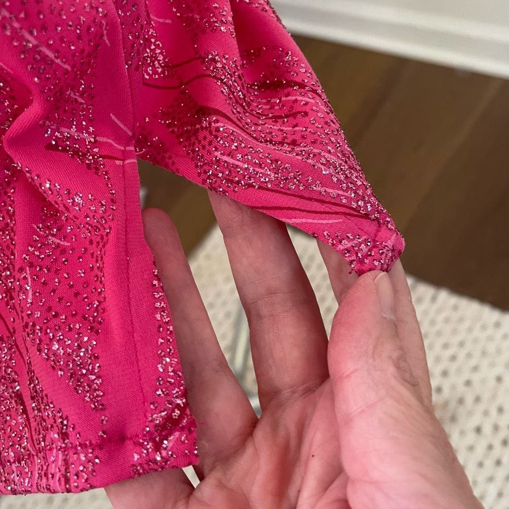 Vintage Vintage Y2K Ynes Stretchy BodyCon Mini Dress Bold Pink Glitt Size S / US 4 / IT 40 - 7 Thumbnail