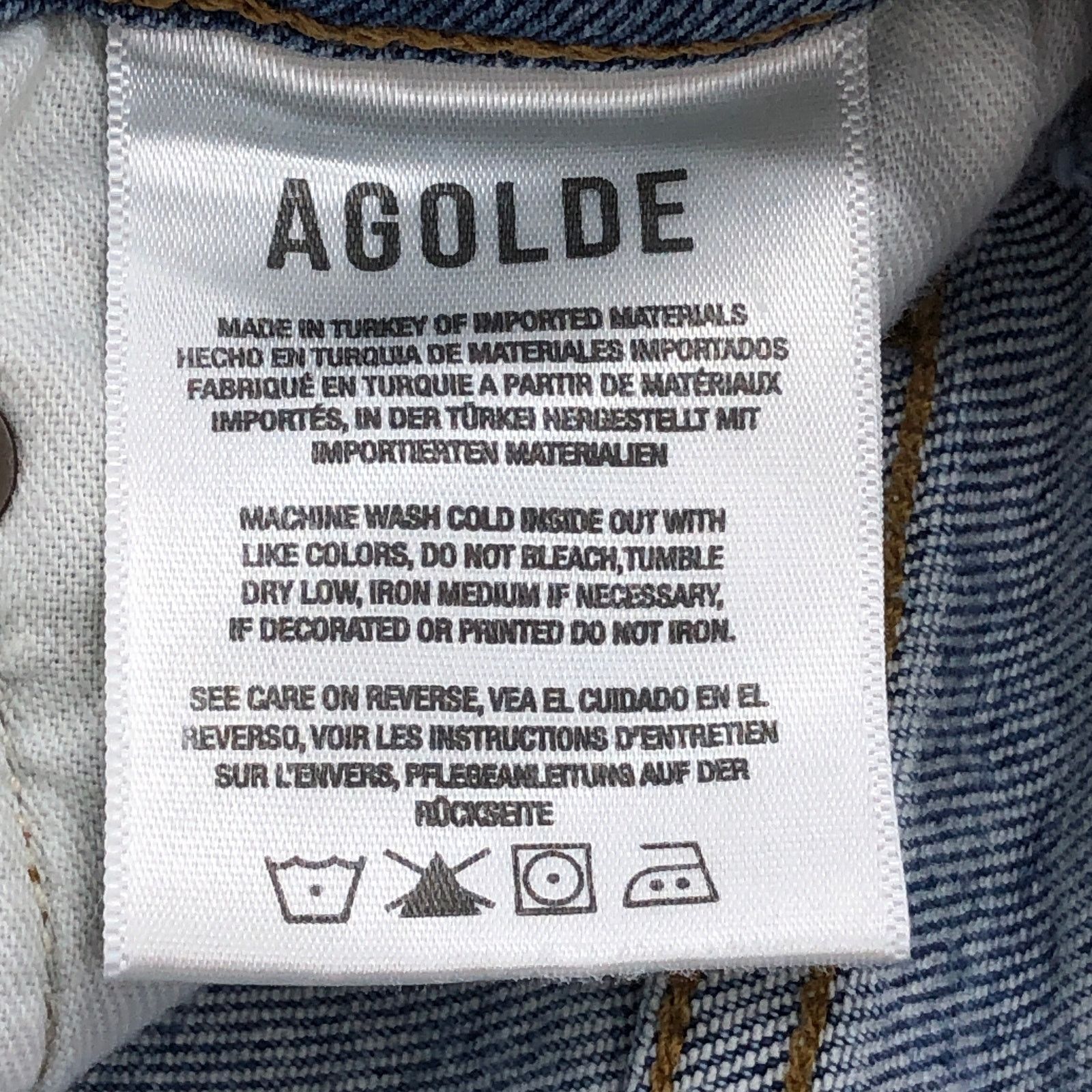 Agolde Agolde Size 24 Jeans Nico Button Fly High Rise Slim Fit Size 26" / US 2 / IT 38 - 11 Thumbnail