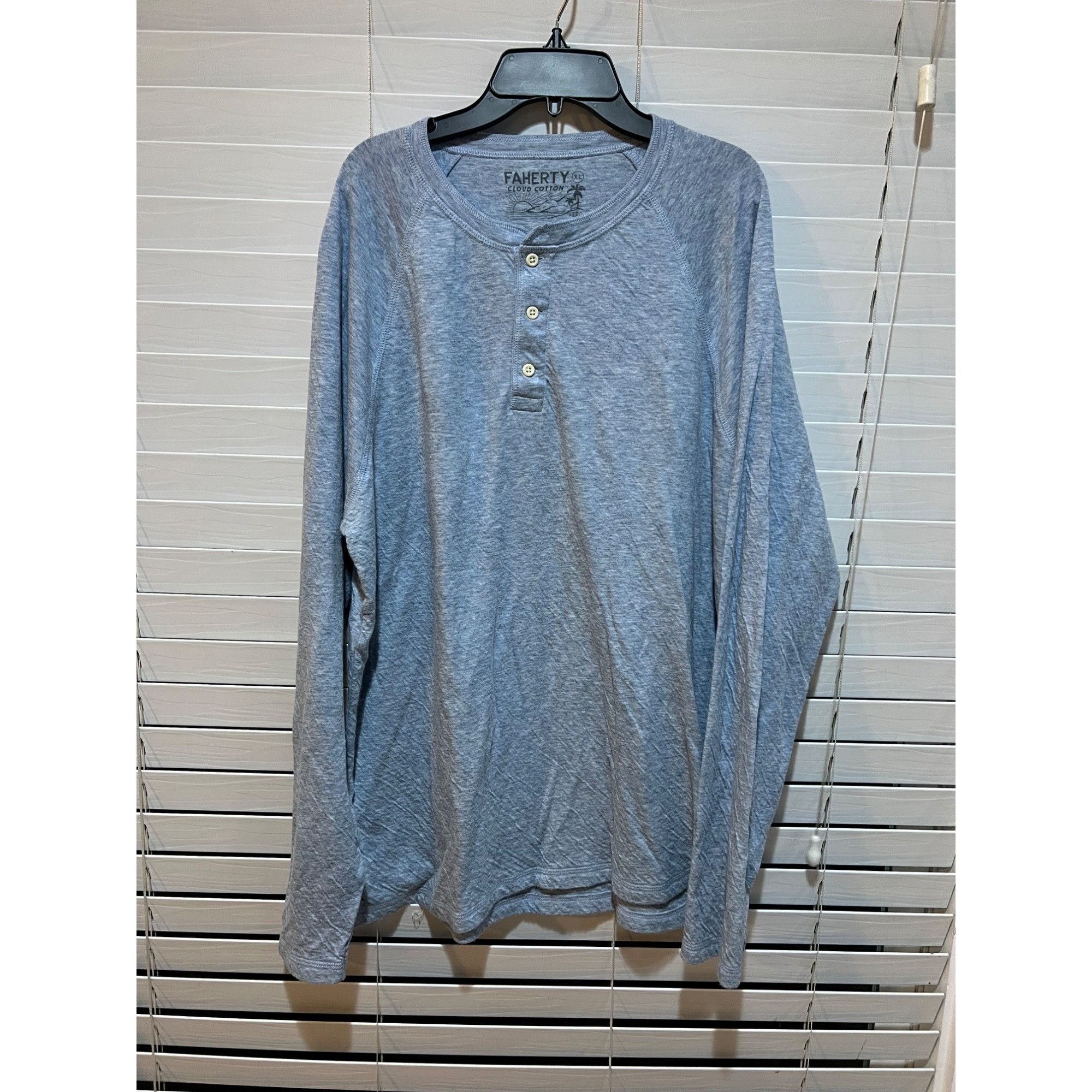 Faherty Faherty Cloud Cotton Henley Long Sleeve Shirt - Size XL Size US XL / EU 56 / 4 - 1 Thumbnail