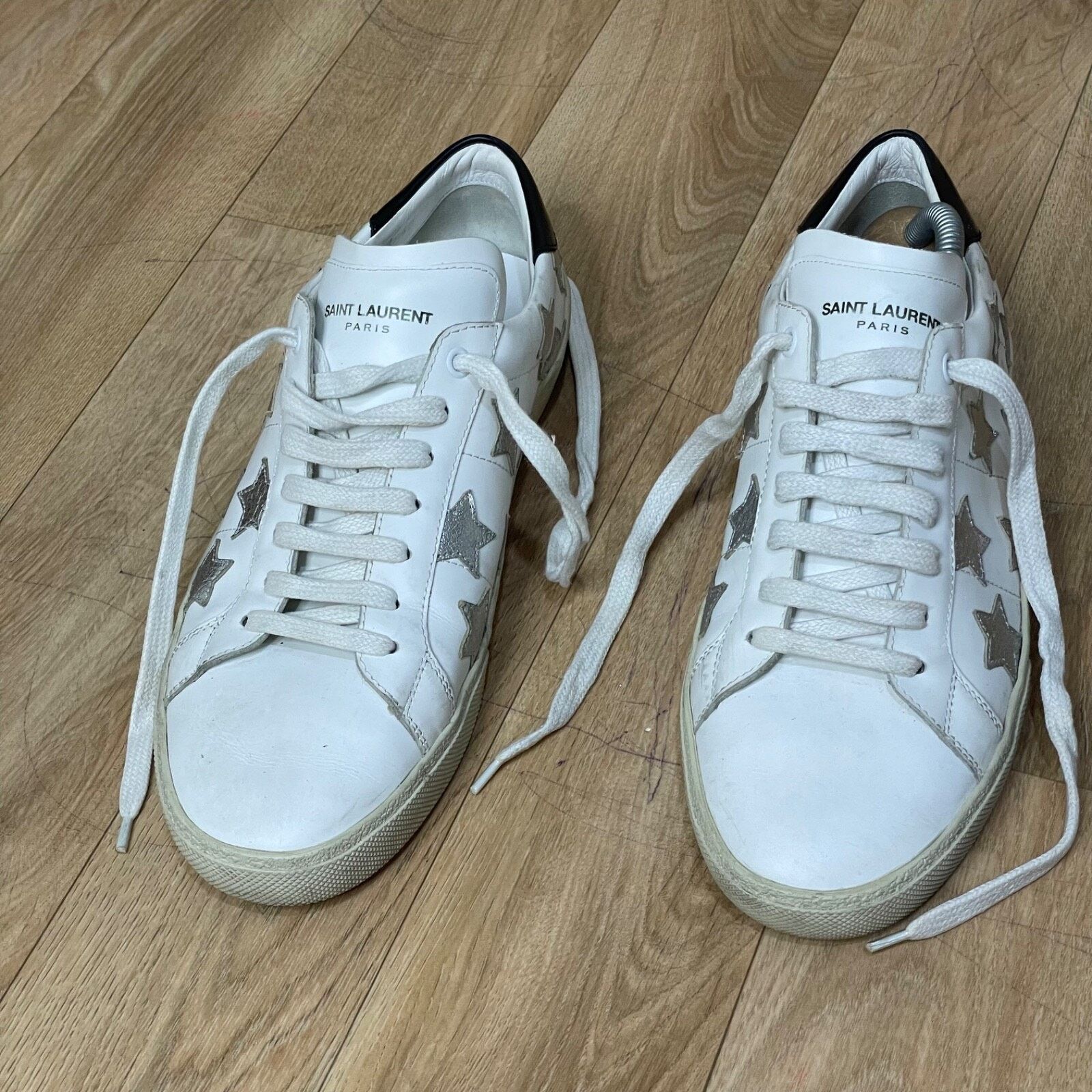 Yves Saint Laurent SAINT LAURENT Sneakers Star Court Classic Leather YSL Womens Size US 10 / IT 40 - 3 Thumbnail