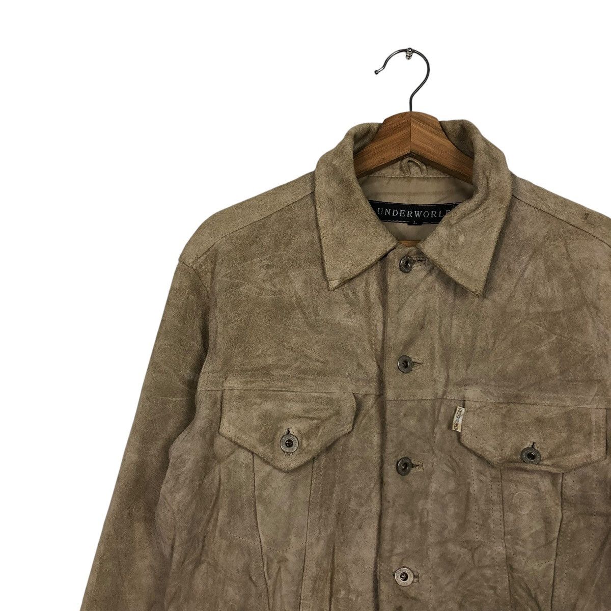 Japanese Brand VINTAGE GENUINE LEATHER BIKER JACKET UNDERWORLD ISSEYMIYAKE Size US L / EU 52-54 / 3 - 7 Thumbnail