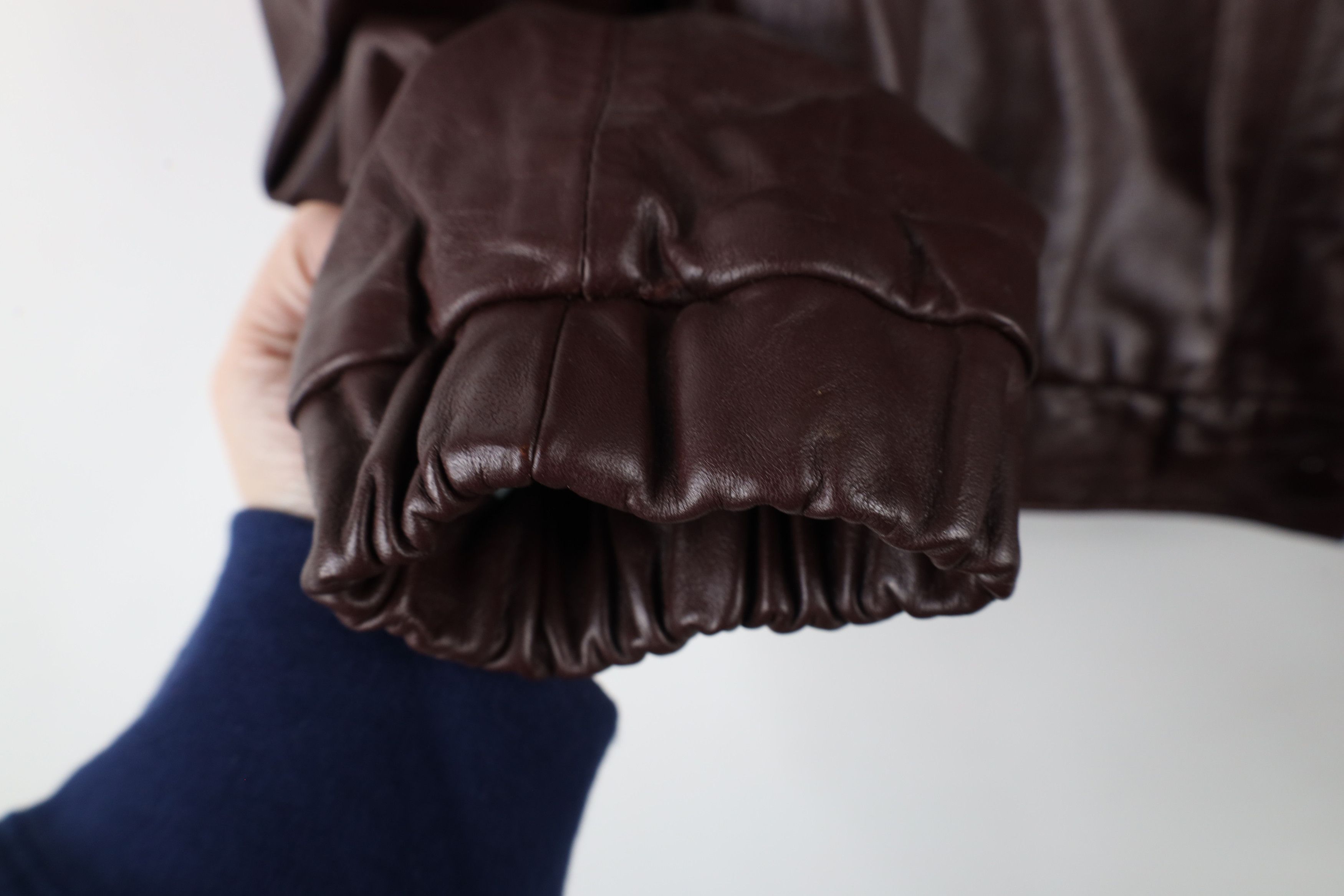 Vintage Vintage 80s 90s Streetwear Leather Bomber Jacket Oxblood Red Size M / US 6-8 / IT 42-44 - 5 Thumbnail