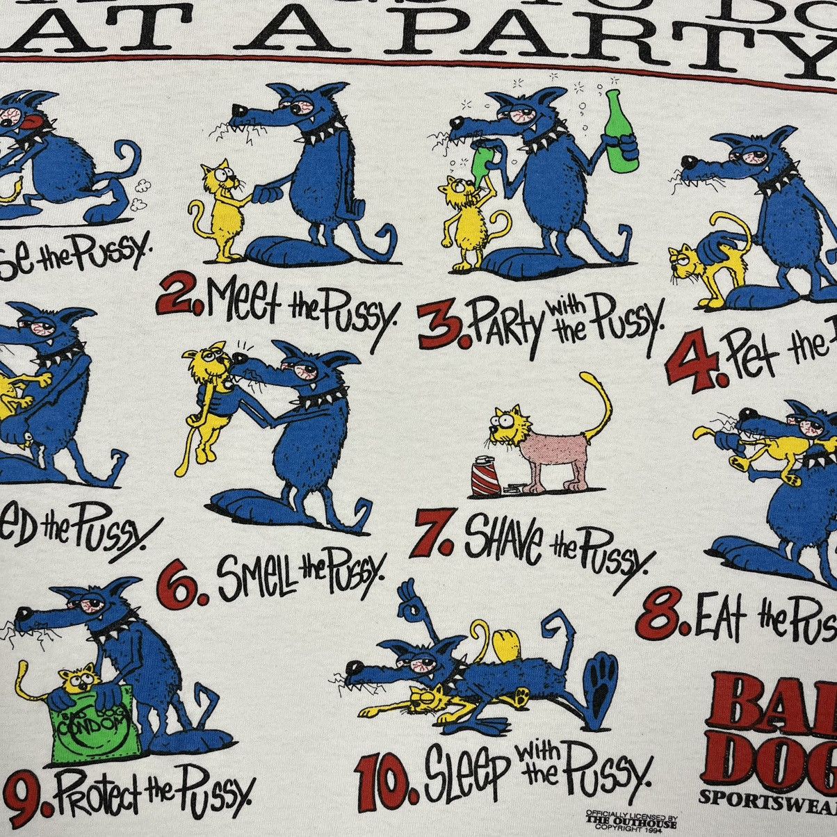 Vintage Vintage Bad Dog Top Ten List Dirty Humor T shirt 1994 Size US S / EU 44-46 / 1 - 9 Thumbnail