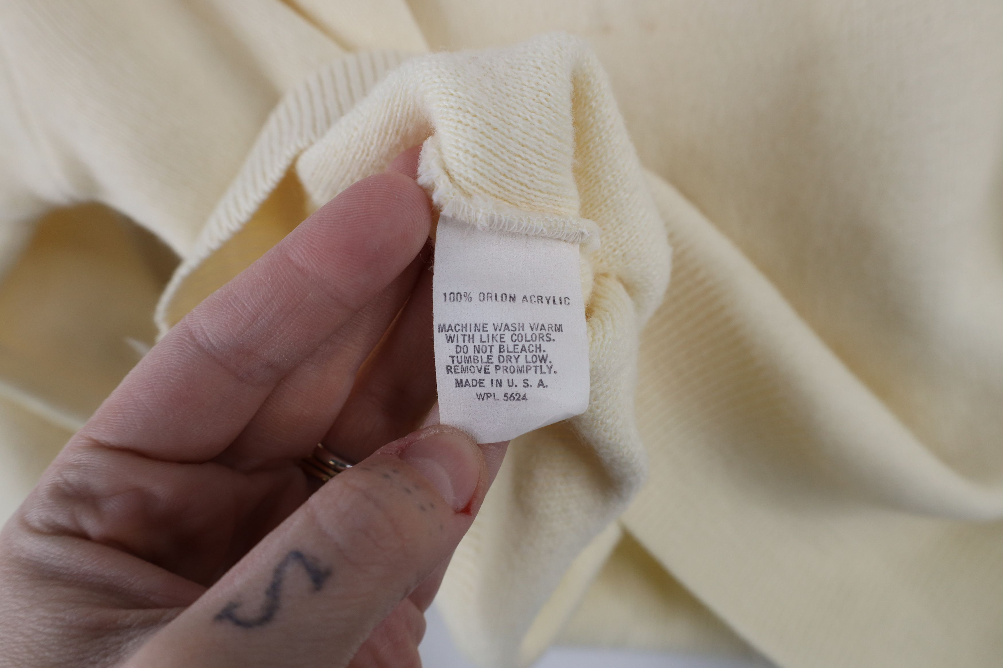 Vintage Vintage 70s Streetwear Feed Farmer Knit Sweater Cream USA Size L / US 10 / IT 46 - 10 Thumbnail