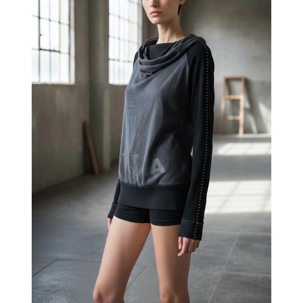 Cop Copine The Cop Copine 2 Piece Set: Draped Hoodie and Turtleck Size ONE SIZE - 3 Thumbnail