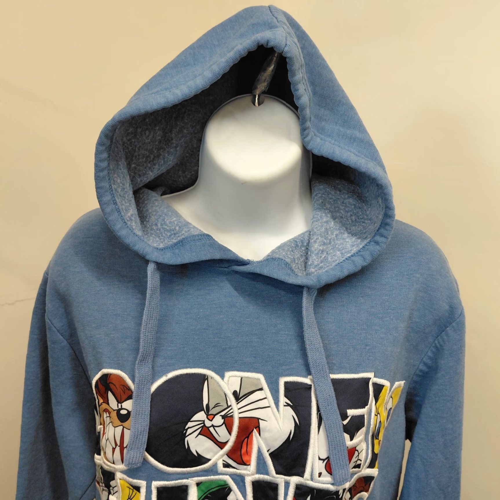 Vintage Six Flags Looney Tunes Hoodie Unisex Medium Blue Graphic Cartoon Pullover Taz Hoodie Pullover Cartoon Six Flags Mens Boys? Size US M / EU 48-50 / 2 - 7 Thumbnail