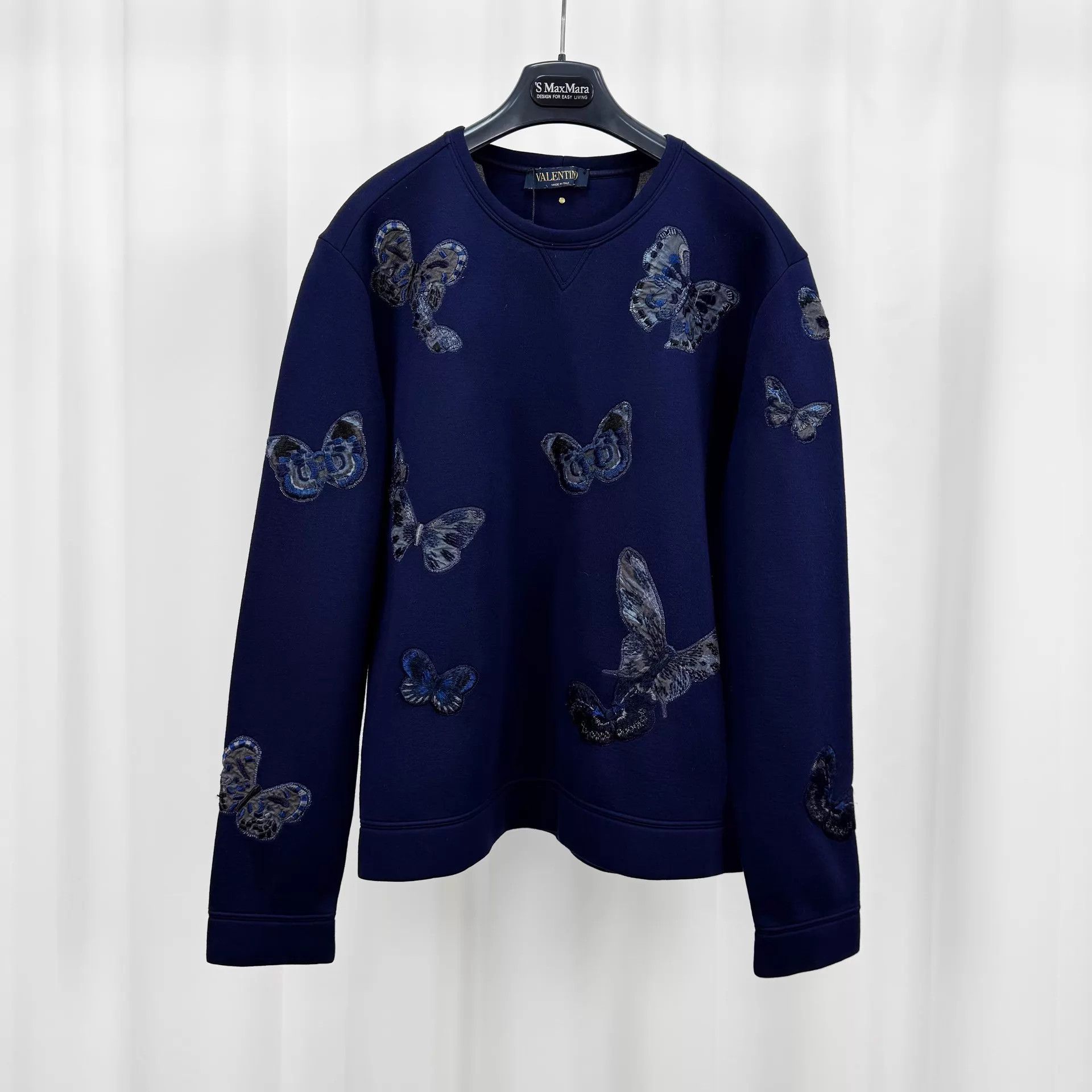 Valentino Valentino Embroidered Butterfly Space Cotton Sweatshirt S Size S / US 4 / IT 40 - 1 Thumbnail