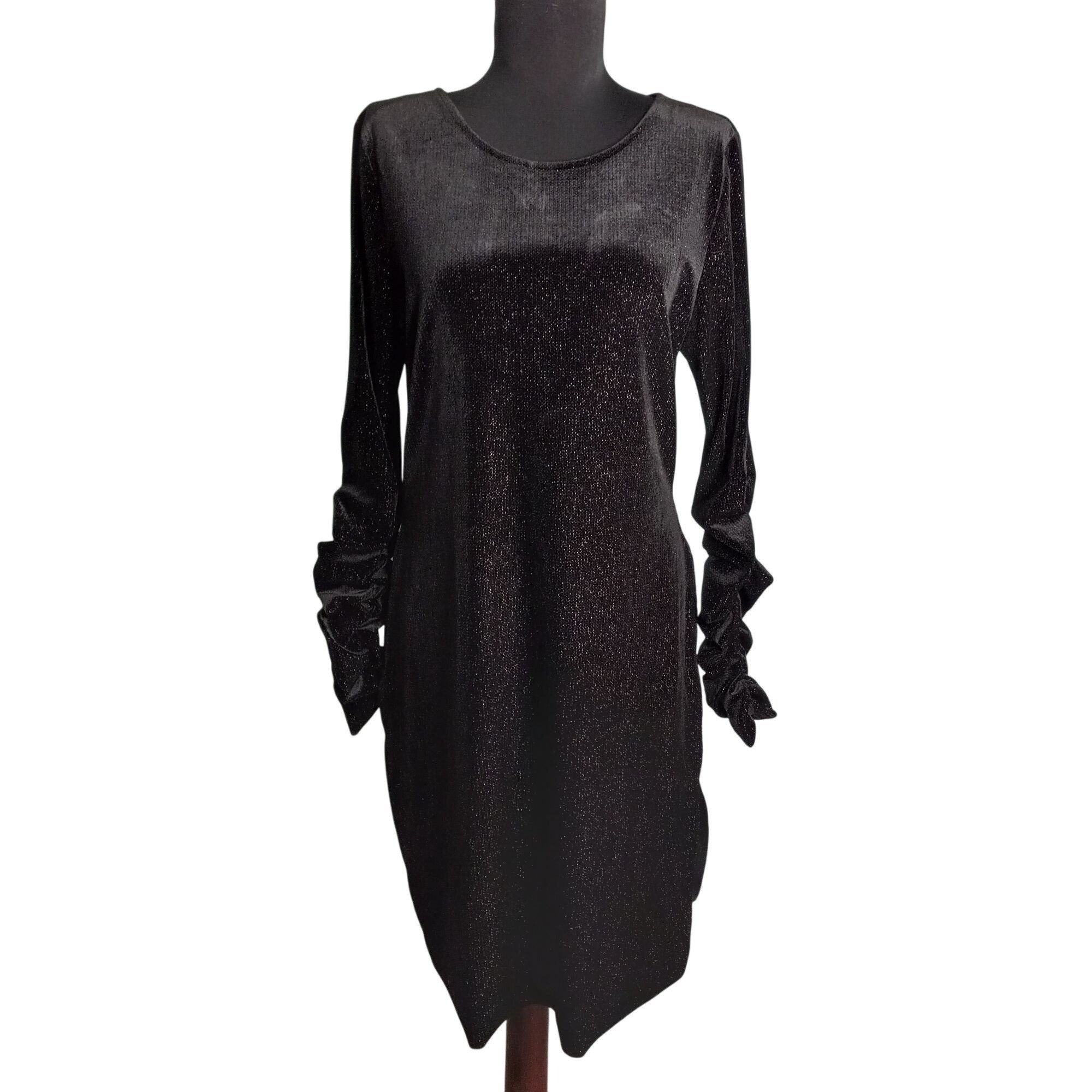 Vince Camuto Vince Camuto Size M Dress Black Sparkle Velvet Long Sleeve S Size M / US 6-8 / IT 42-44 - 1 Thumbnail