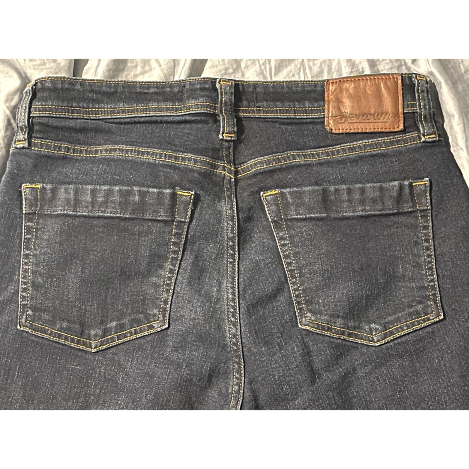 Vintage Revtown Jeans Mens Dark Blue Sharp Straight Leg 31x27 Mens Size US 31 - 4 Thumbnail
